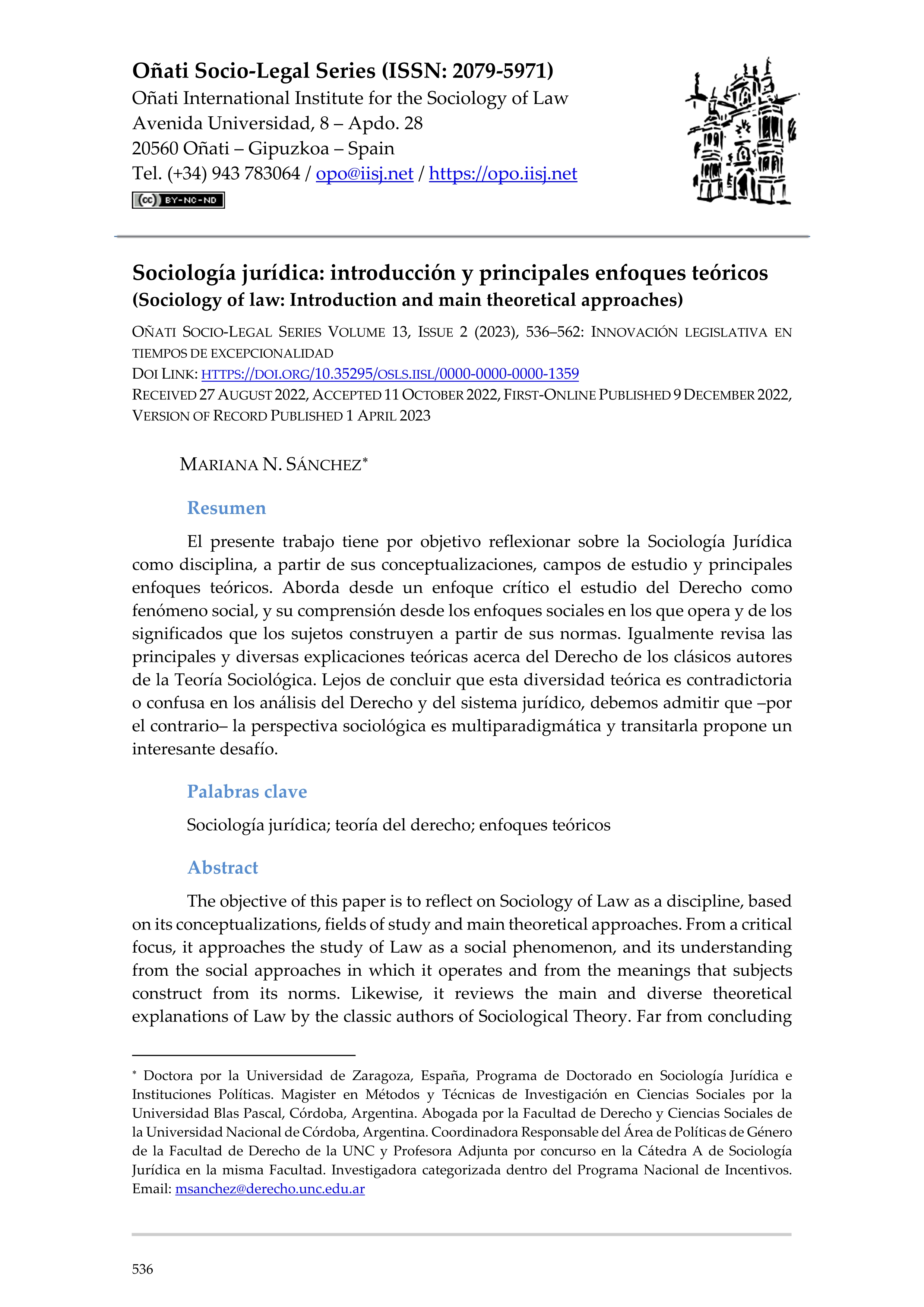 Sociología jurídica: introducción y principales enfoques teóricos
