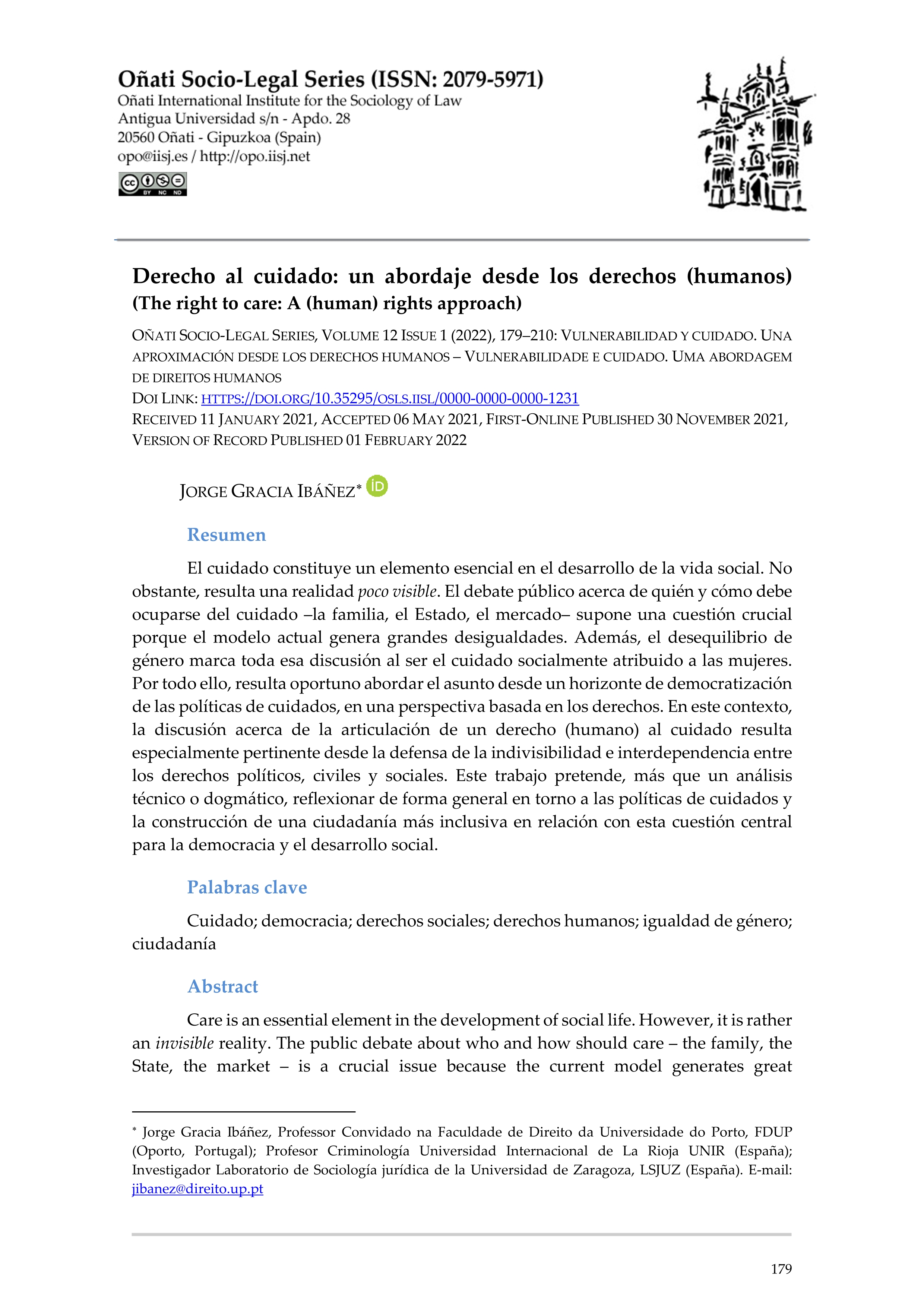 Derecho al cuidado: un abordaje desde los derechos (humanos)