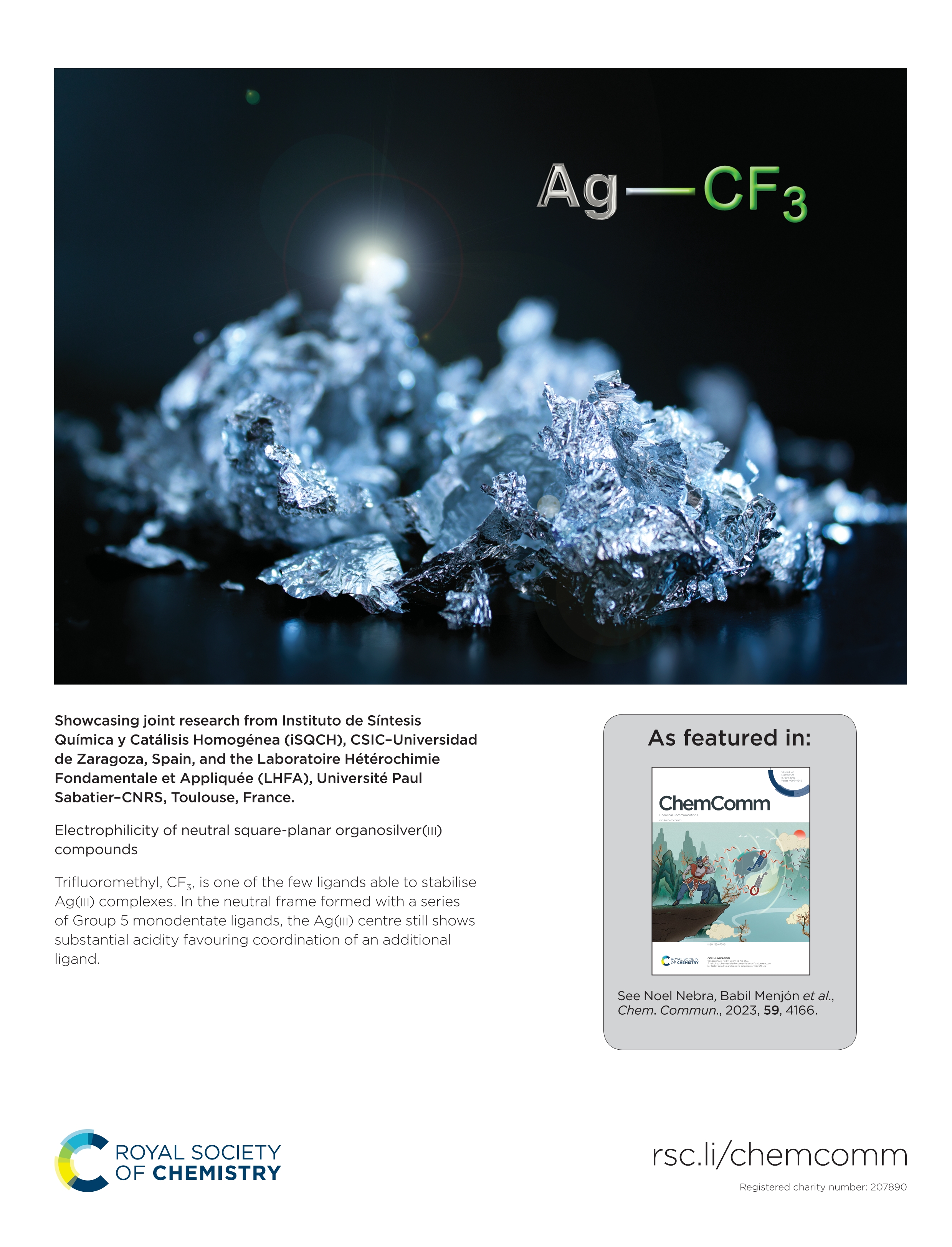 Electrophilicity of neutral square-planar organosilver(III) compounds