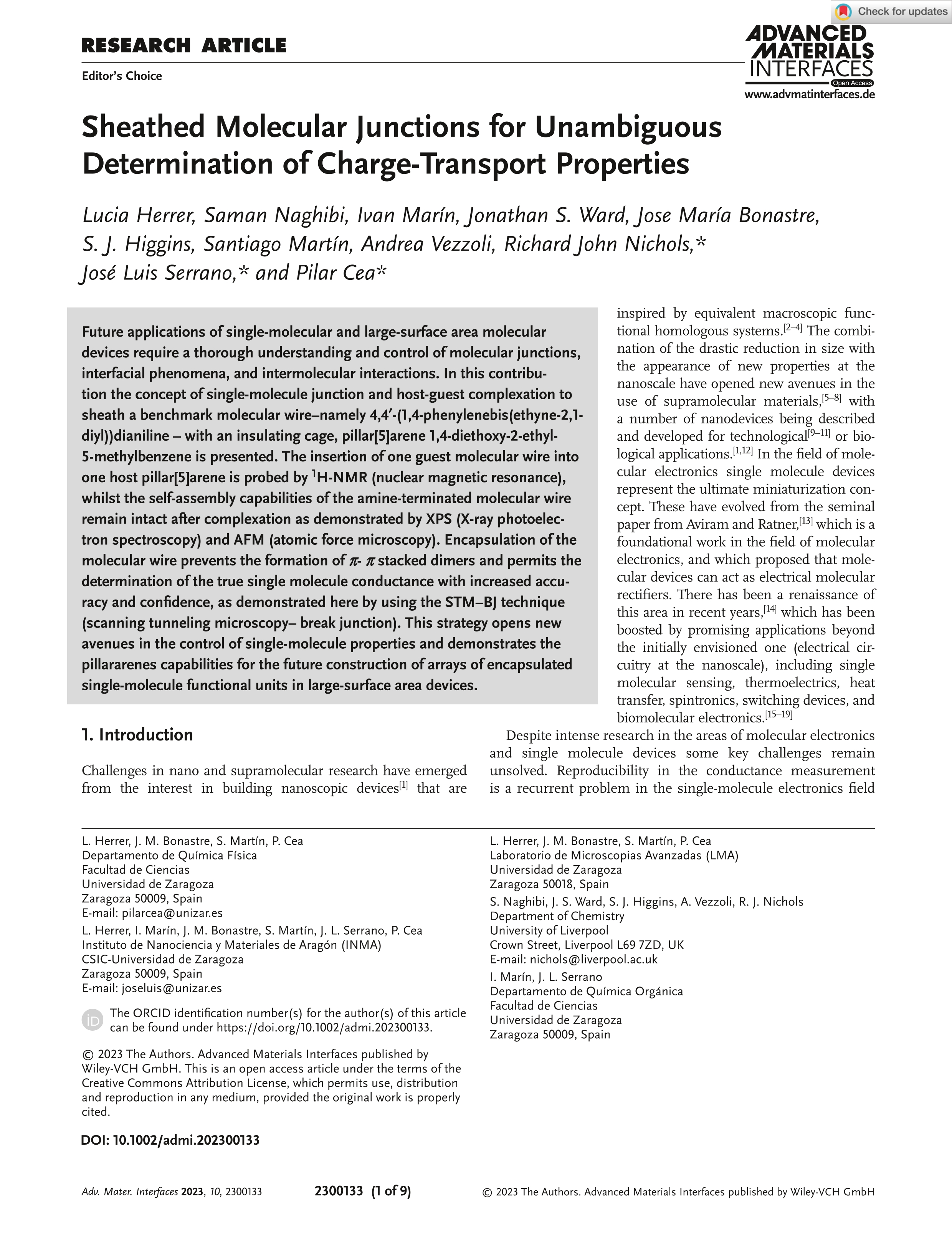 Sheathed molecular junctions for unambiguous determination of charge-transport properties