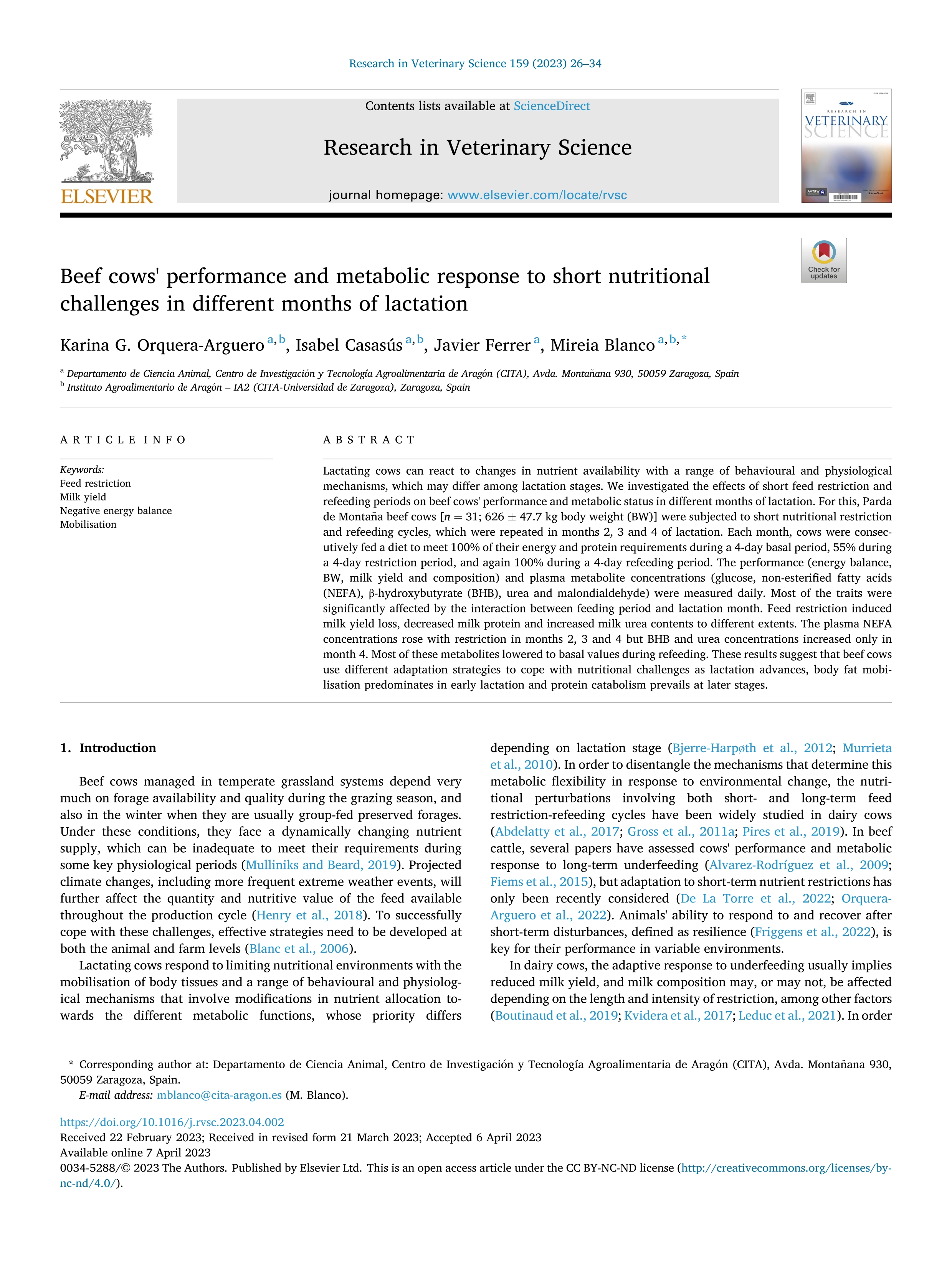 Beef cows' performance and metabolic response to short nutritional challenges in different months of lactation