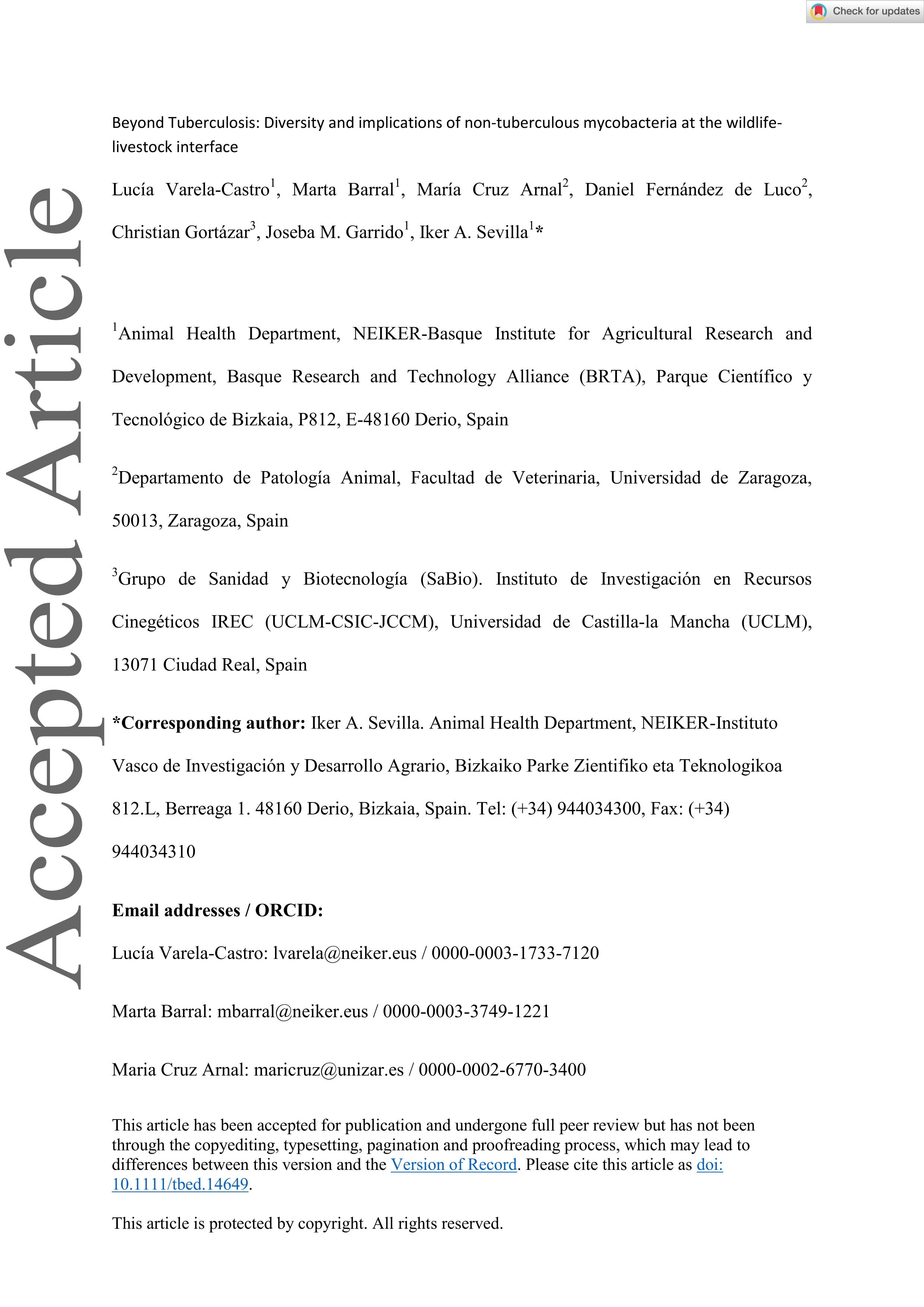 Beyond tuberculosis: Diversity and implications of non-tuberculous mycobacteria at the wildlife–livestock interface