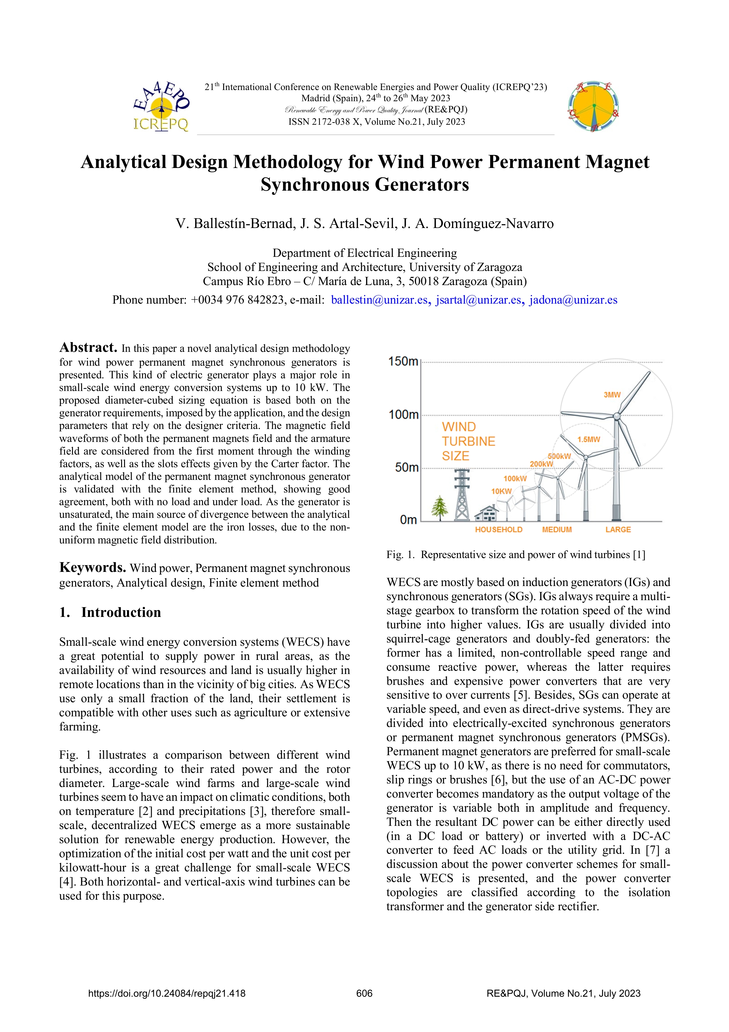 Analytical design methodology for wind power permanent magnet synchronous generators