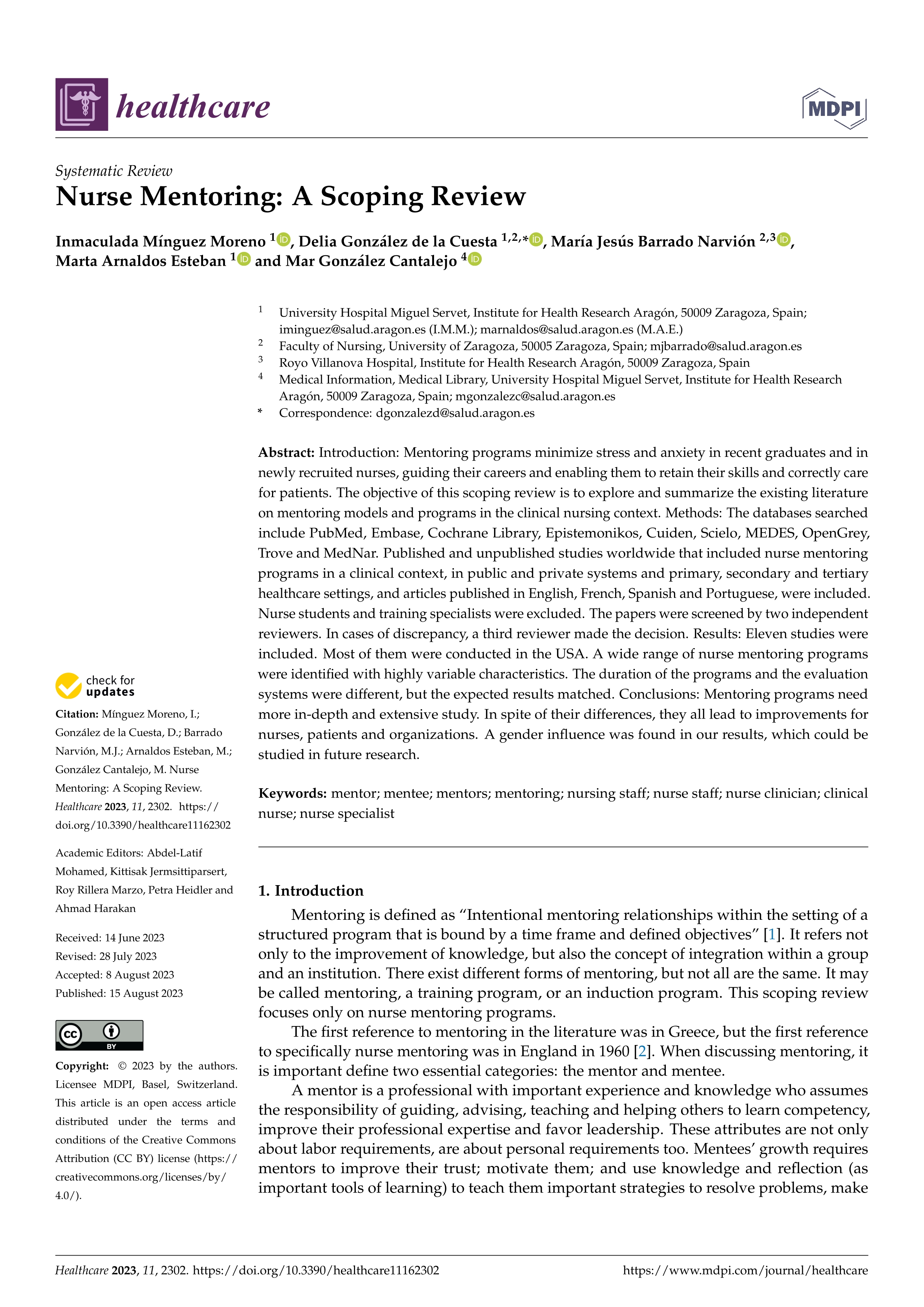 Nurse mentoring: a scoping review