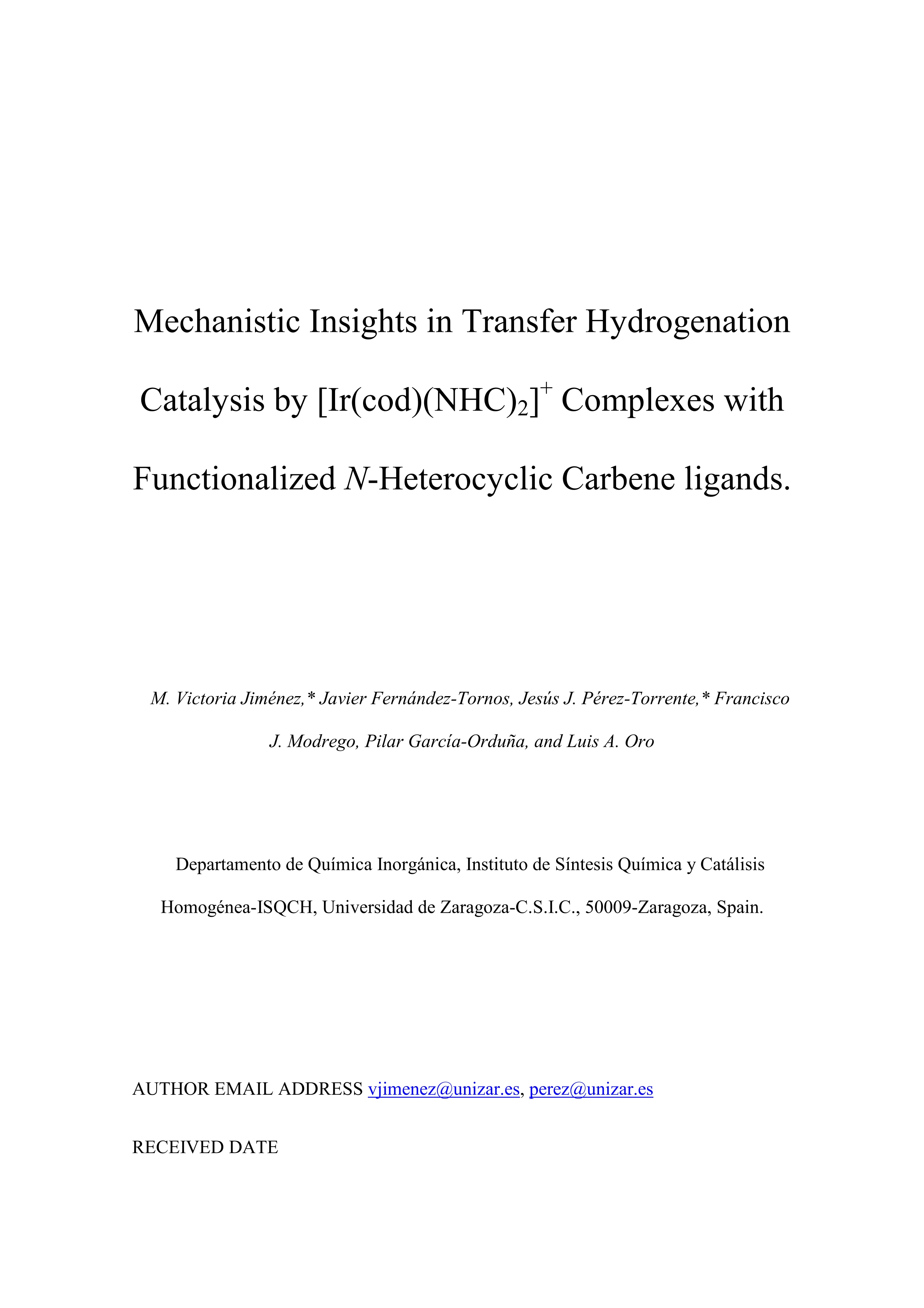 Mechanistic insights into transfer hydrogenation catalysis by [Ir(cod)(NHC)2]+ complexes with functionalized N-heterocyclic carbene ligands