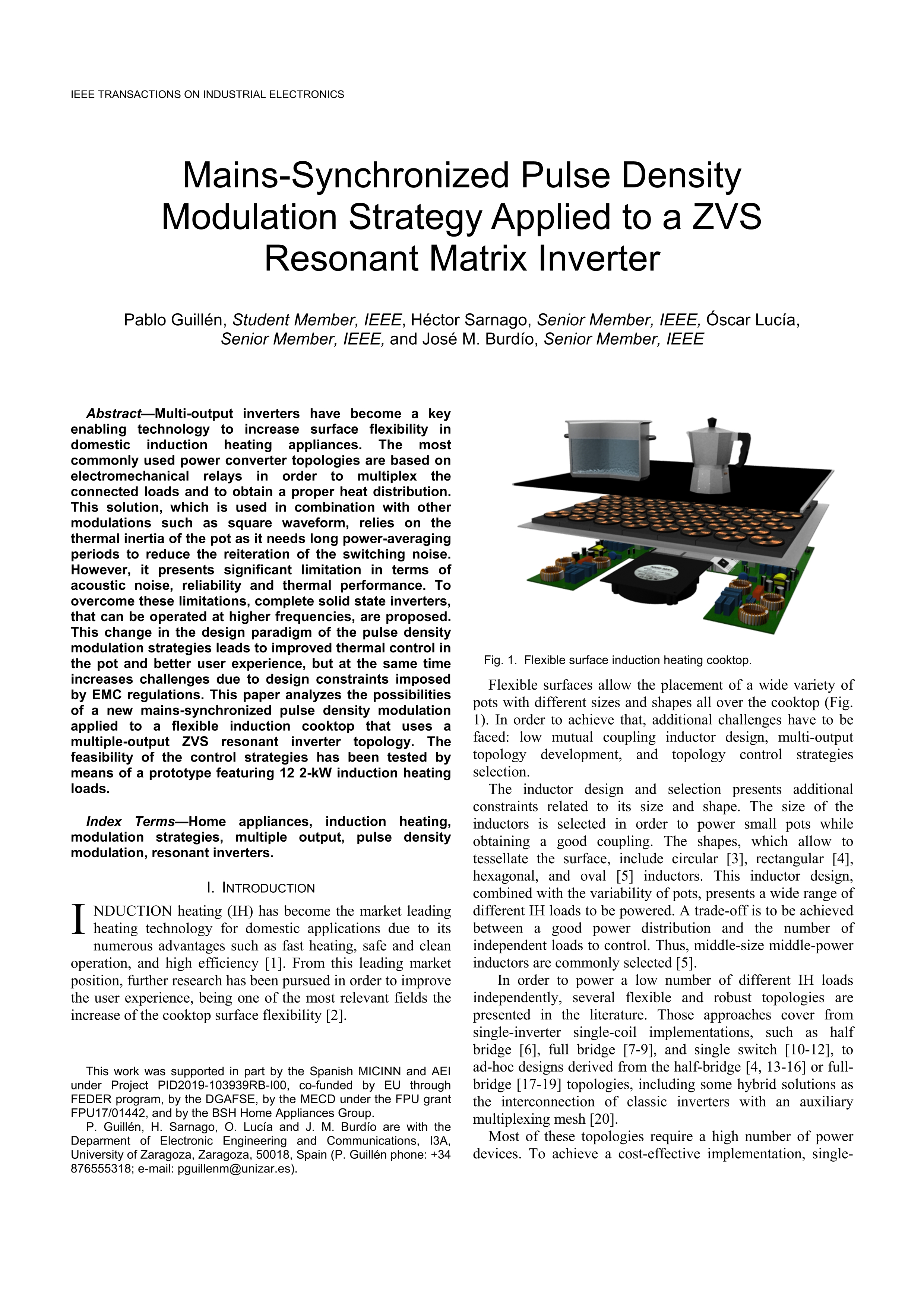 Mains-Synchronized Pulse Density Modulation Strategy Applied to a ZVS Resonant Matrix Inverter