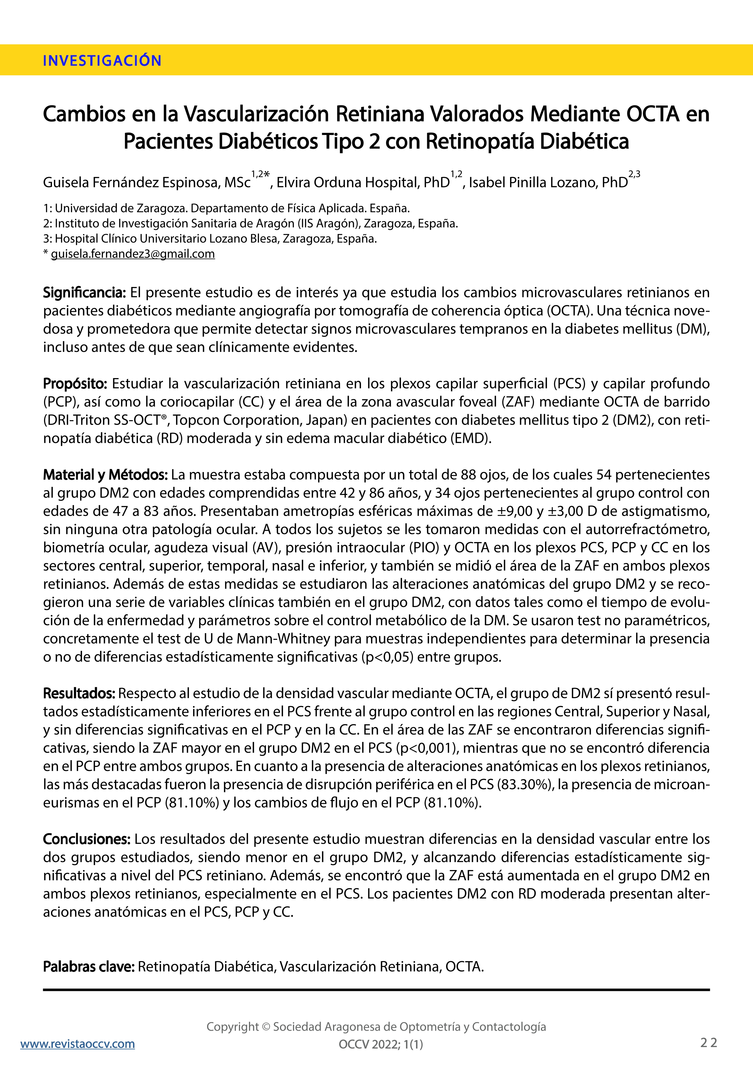 Cambios en la vascularización retiniana valorados mediante OCTA en pacientes diabéticos tipo 2 con retinopatía diabética