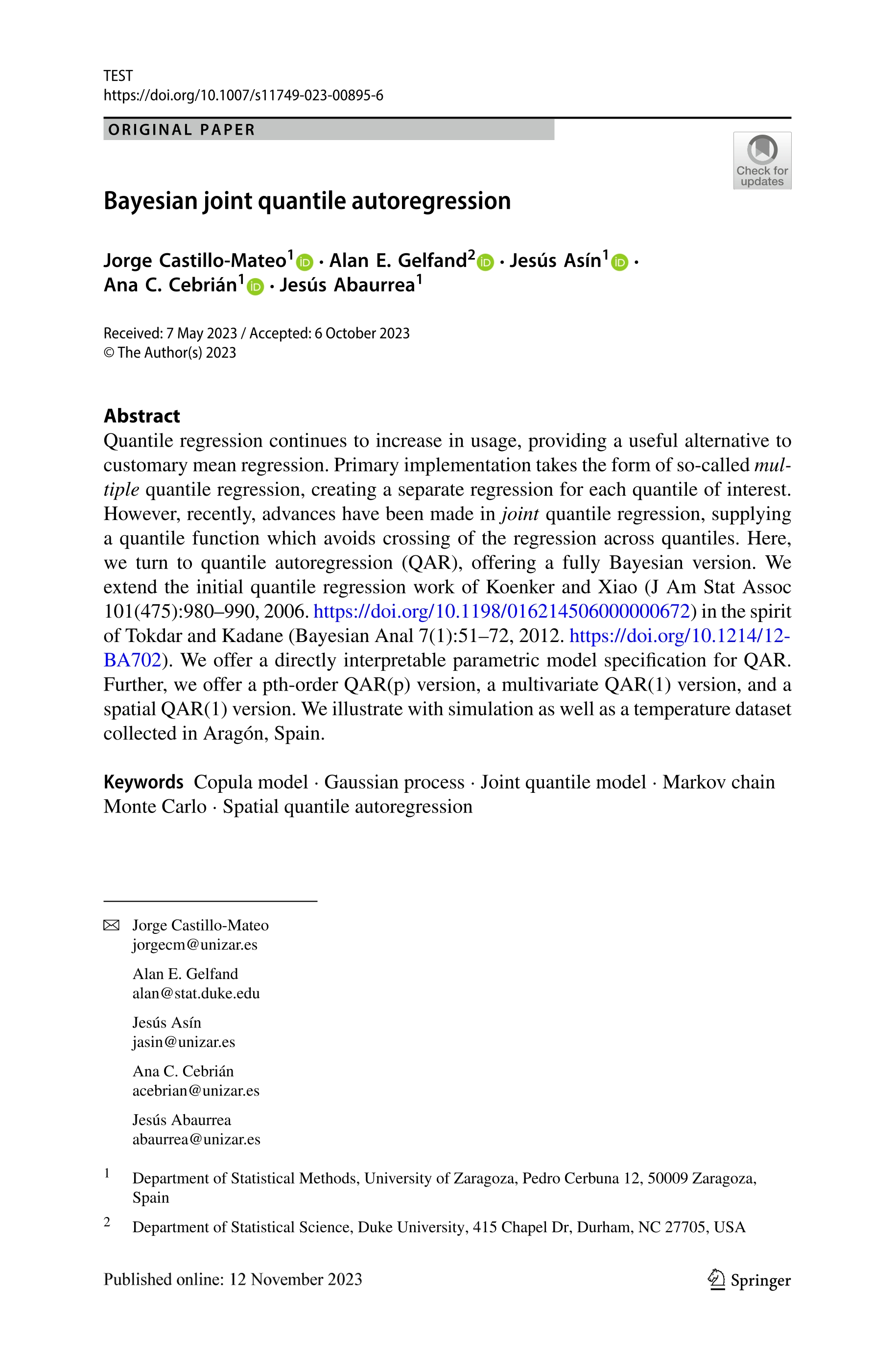 Bayesian joint quantile autoregression