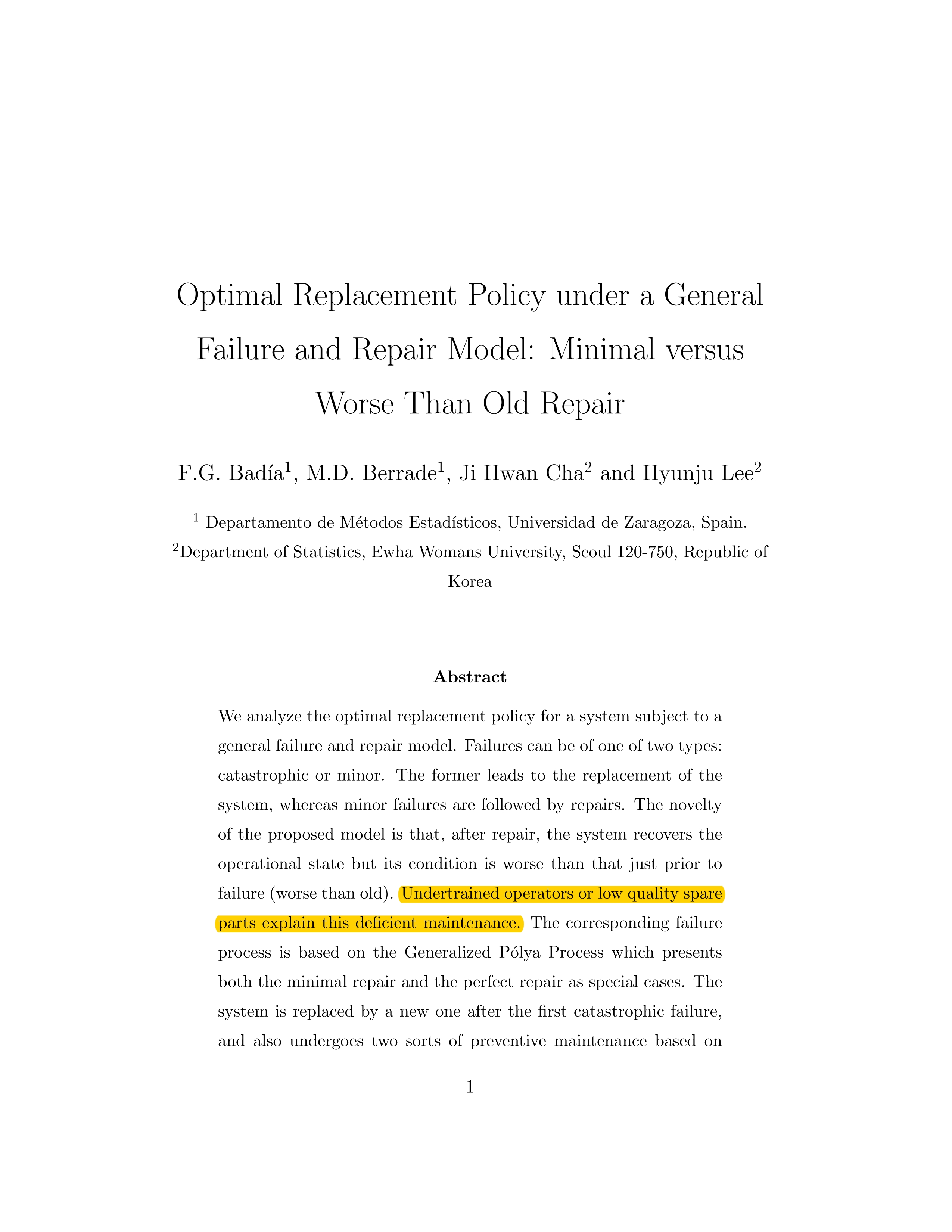 Optimal replacement policy under a general failure and repair model: Minimal versus worse than old repair