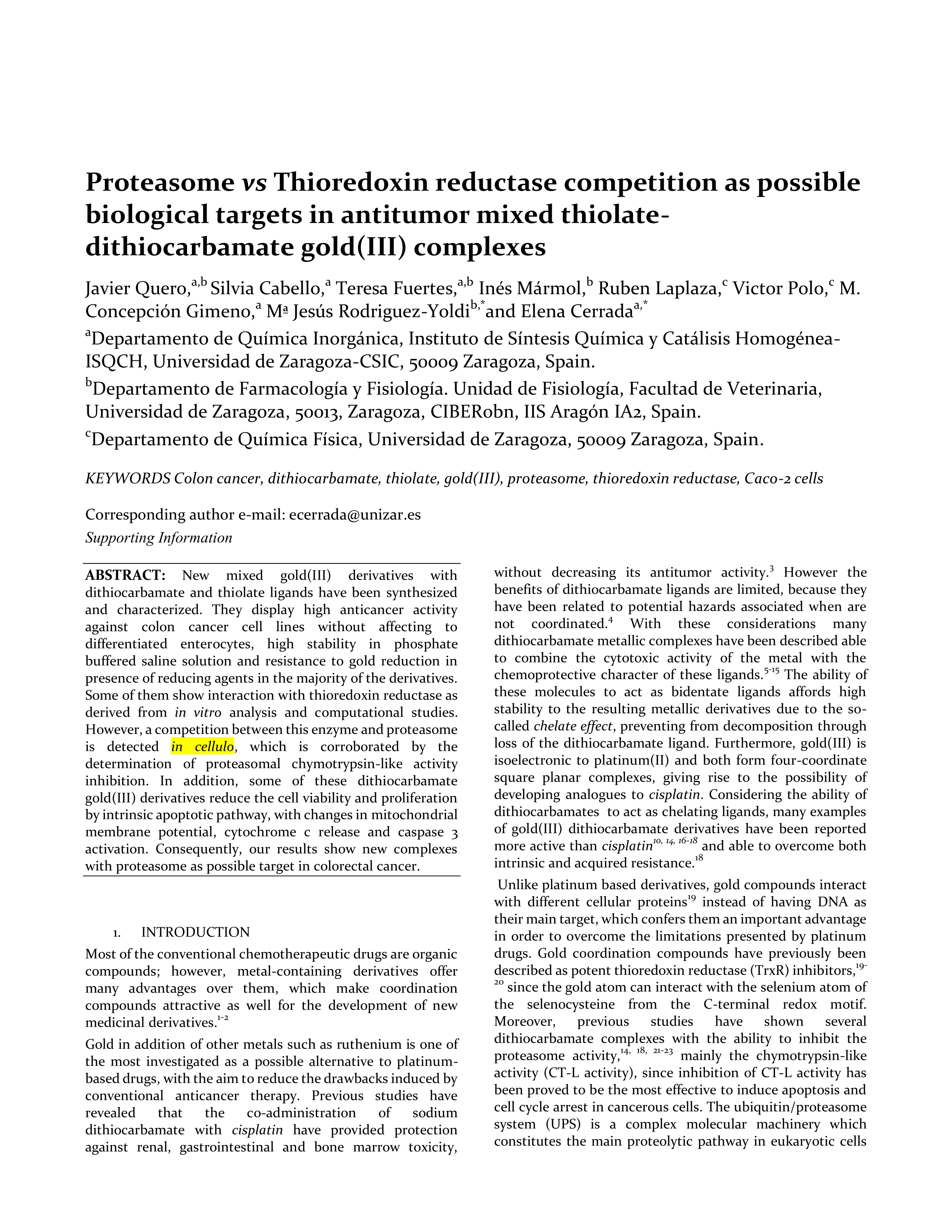 Proteasome versus Thioredoxin Reductase Competition as Possible Biological Targets in Antitumor Mixed Thiolate-Dithiocarbamate Gold(III) Complexes