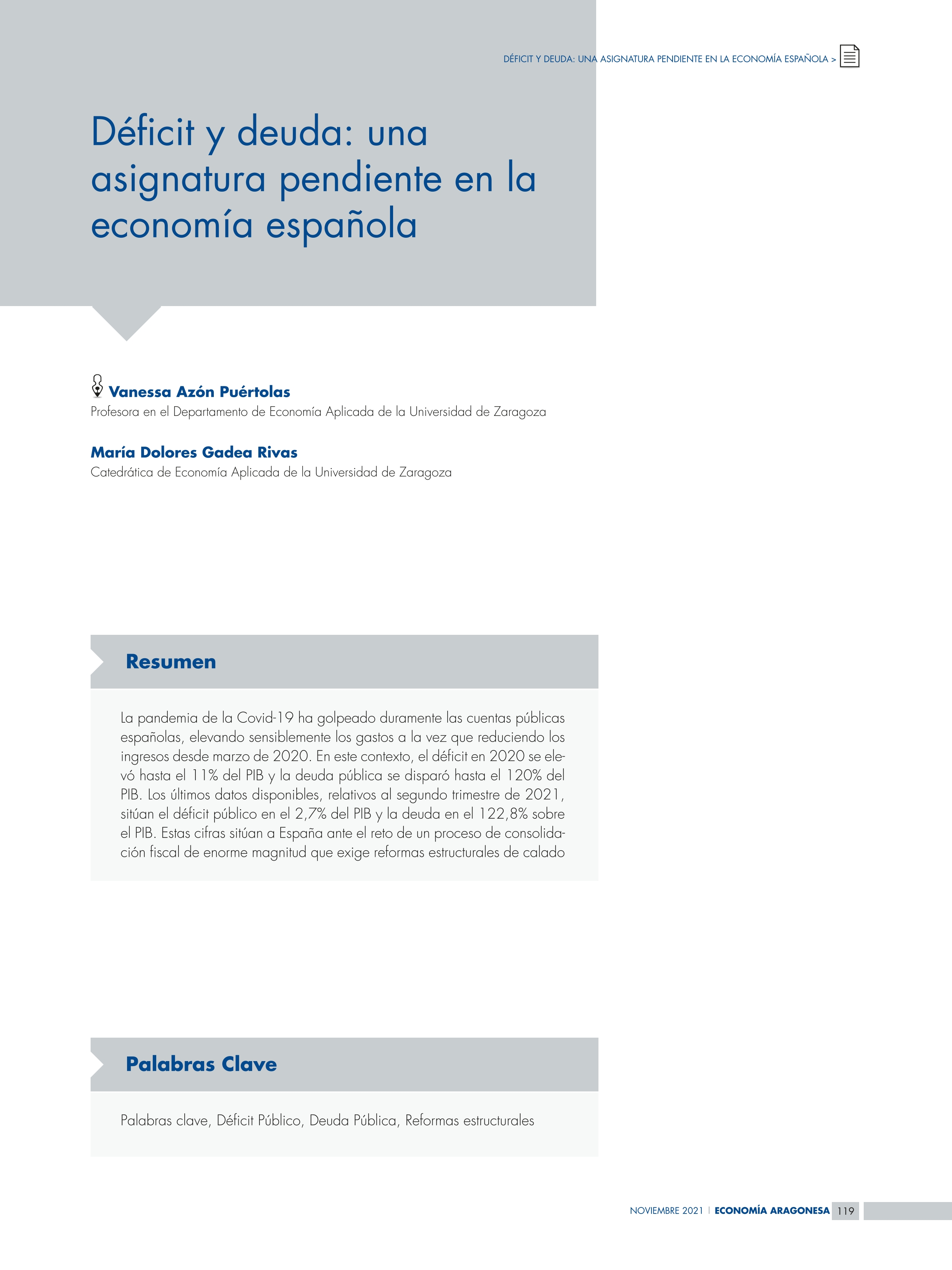 Déficit y deuda: una asignatura pendiente en la economía española