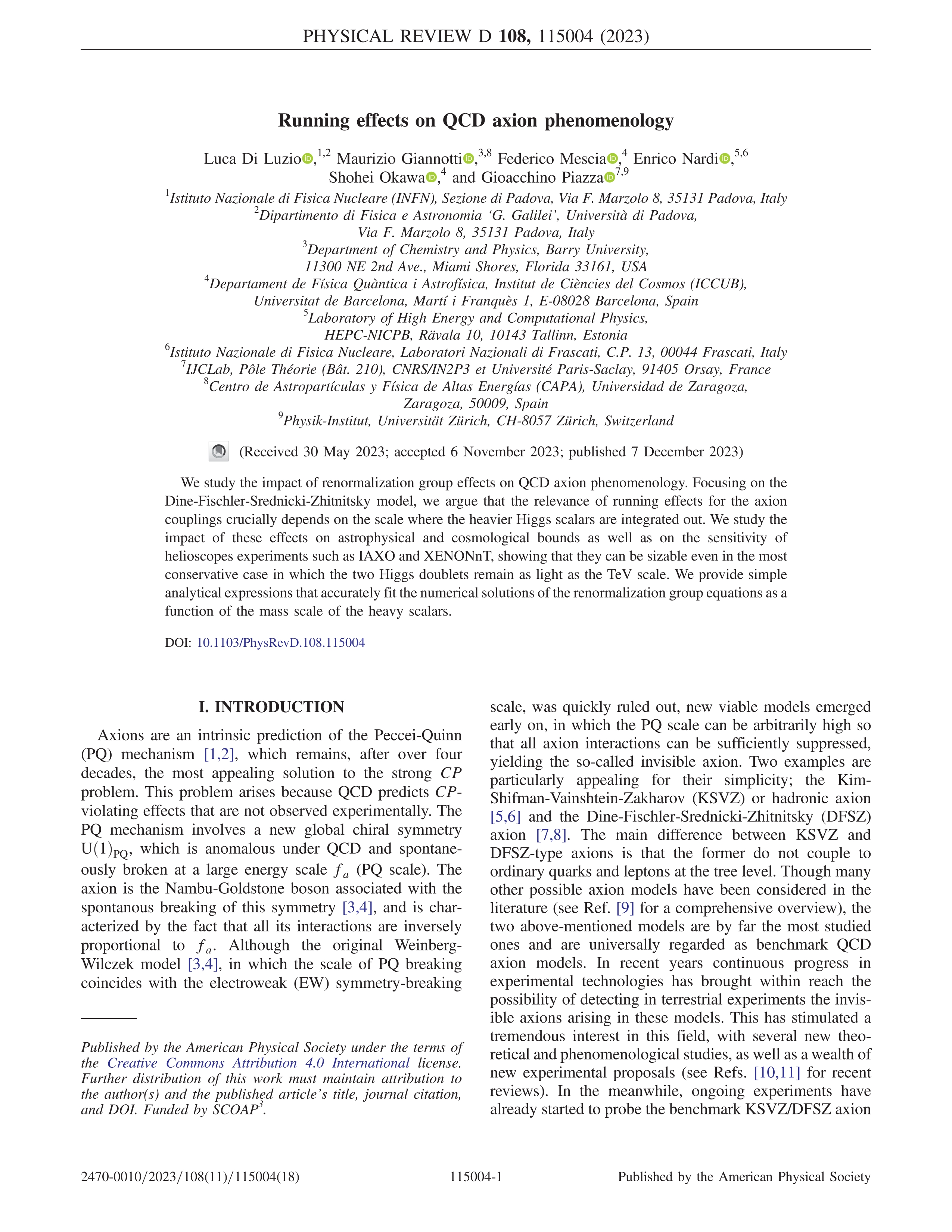 Running effects on QCD axion phenomenology