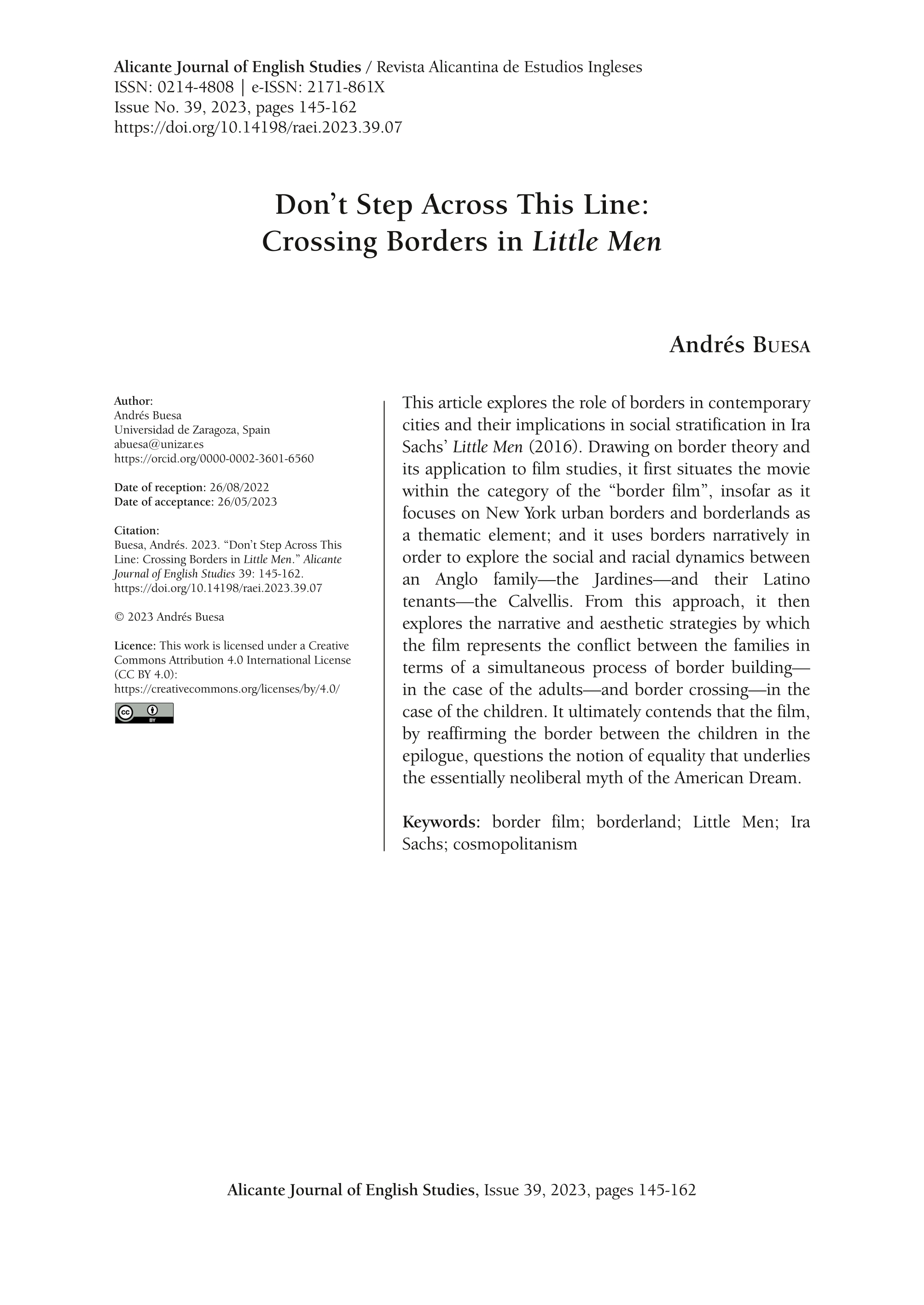 Don’t step across this line: crossing borders in little men