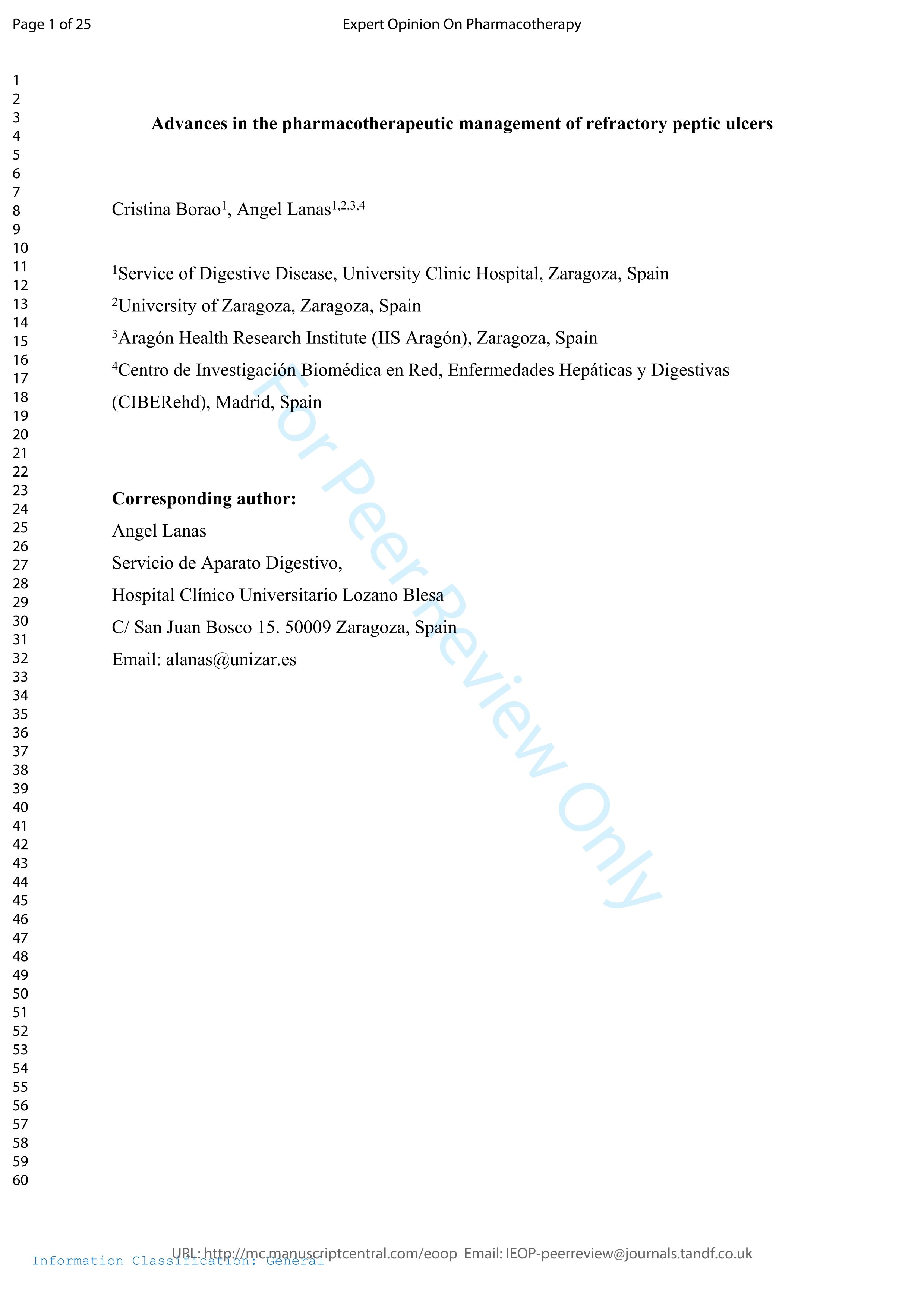Advances in the pharmacotherapeutic management of refractory peptic ulcers