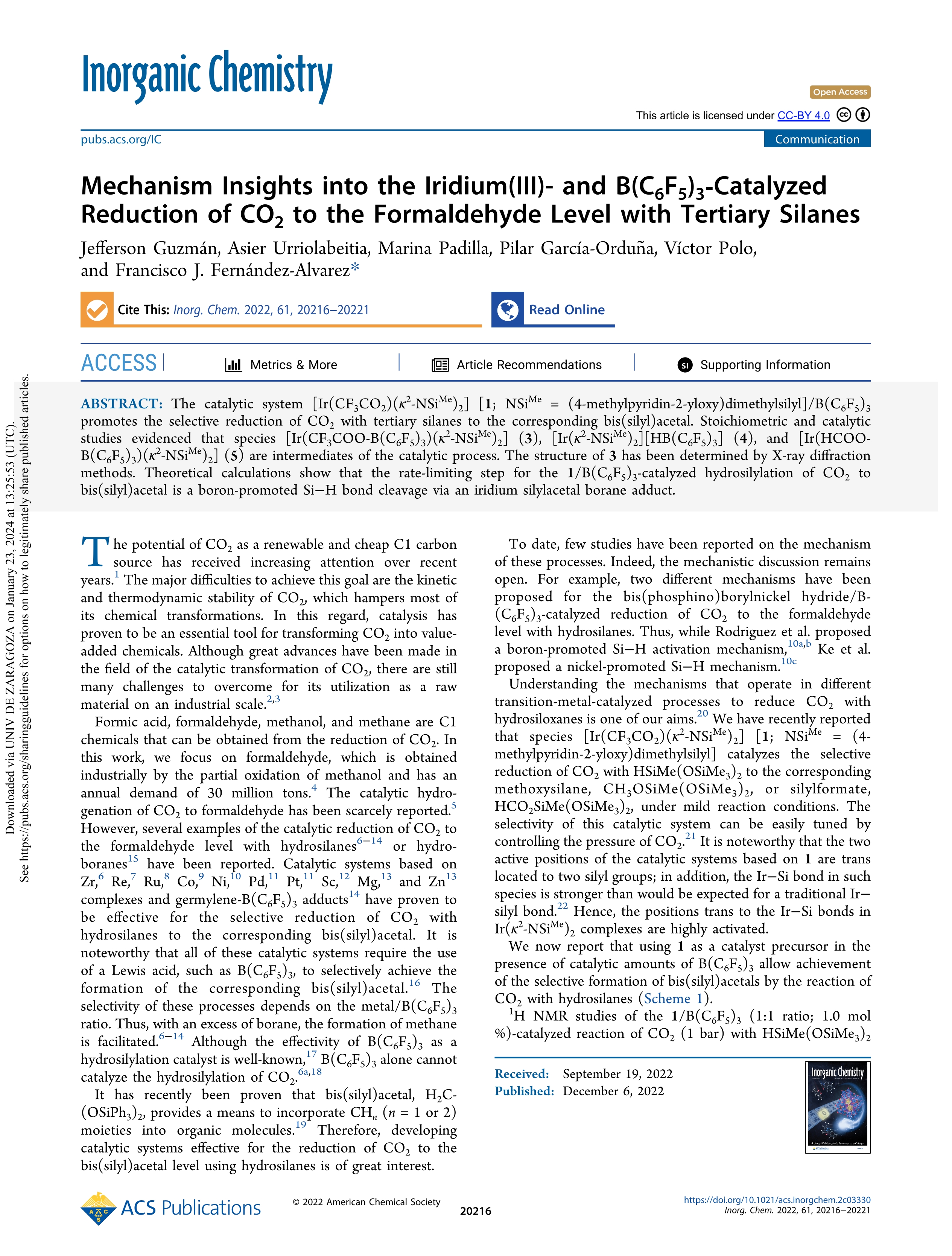 Mechanism insights into the Iridium(III)- and B(C6F5)3-Catalyzed reduction of CO2 to the Formaldehyde Level with Tertiary Silanes