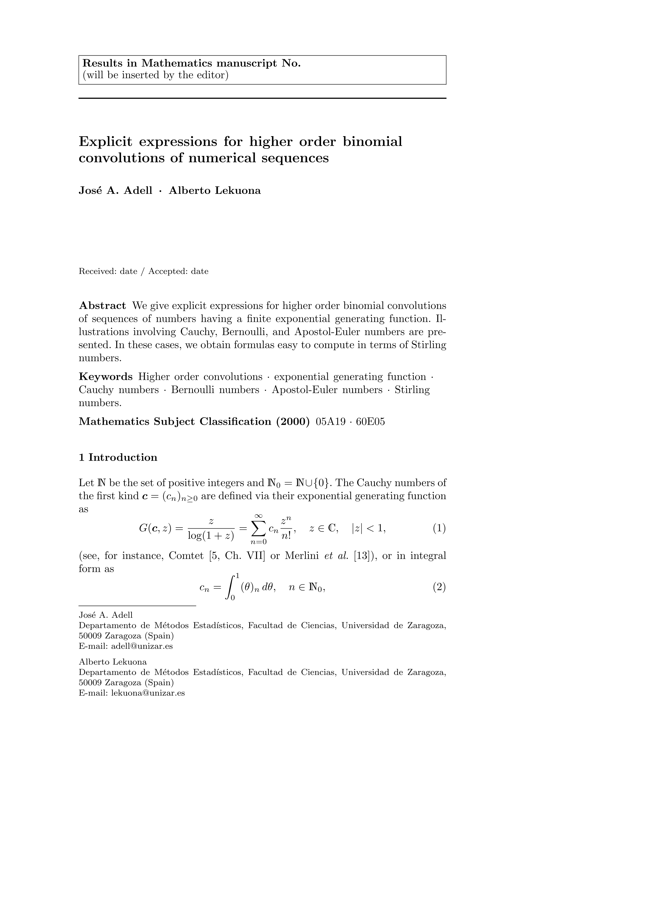 Explicit Expressions for Higher Order Binomial Convolutions of Numerical Sequences