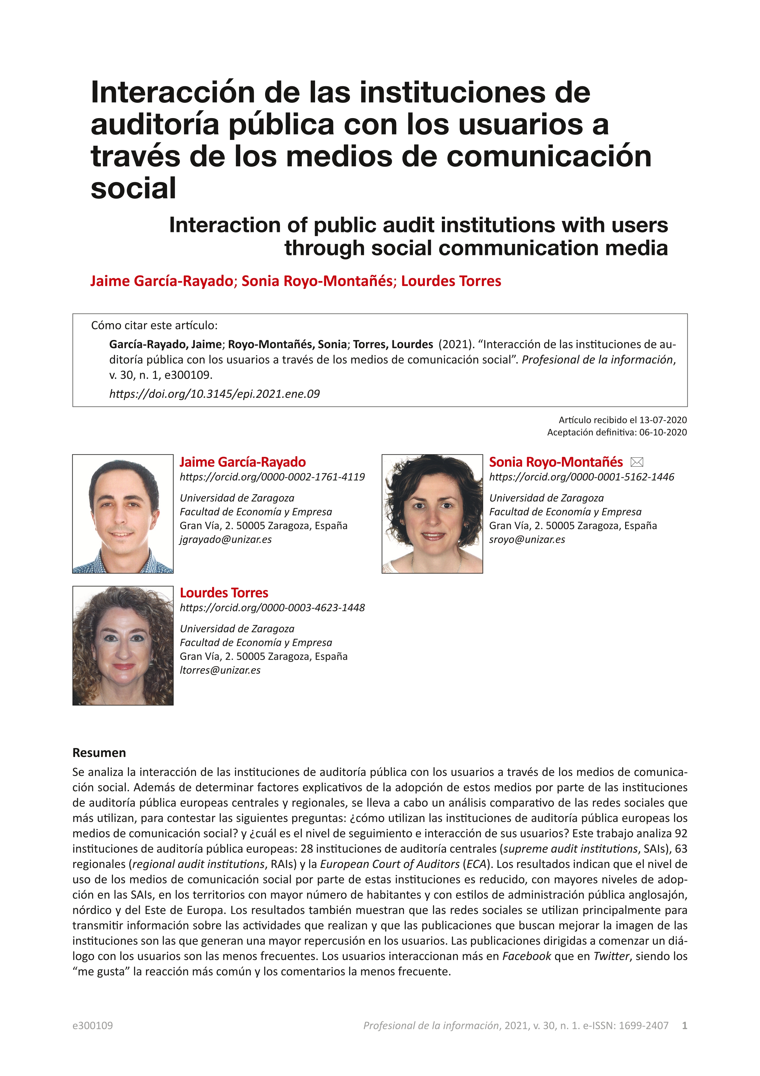 Interacción de las instituciones de auditoría pública con los usuarios a través de los medios de comunicación social