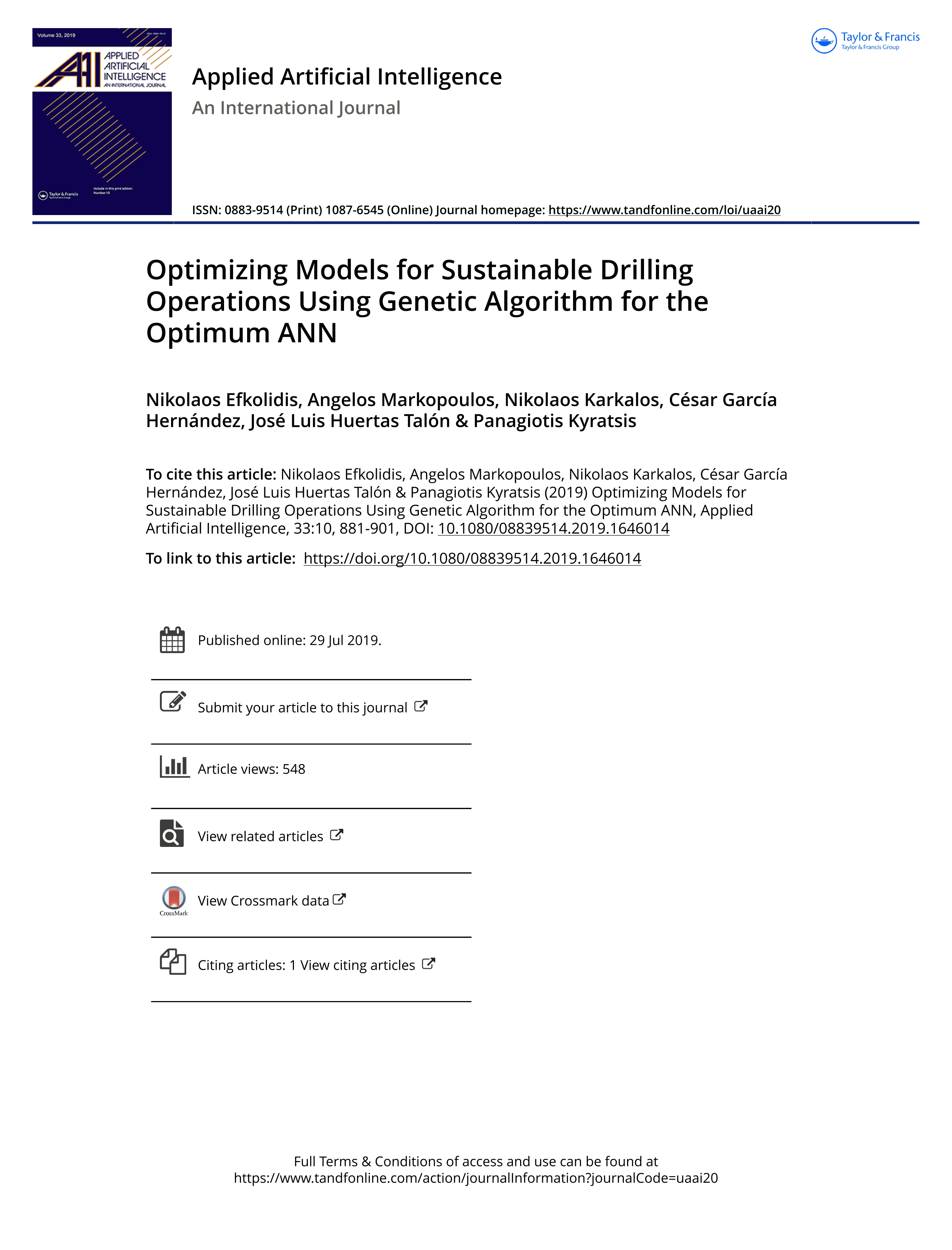 Optimizing models for sustainable drilling operations using genetic algorithm for the optimum ANN