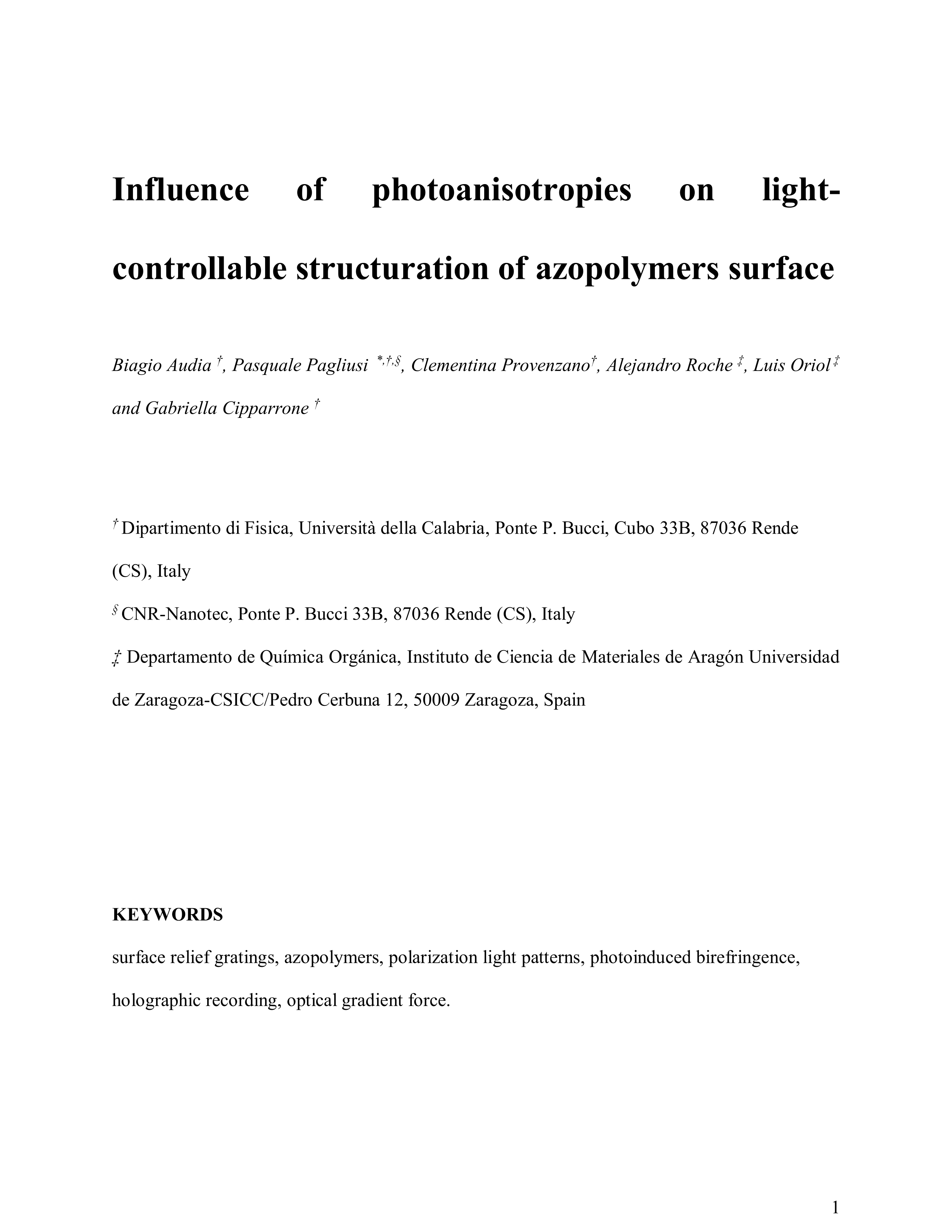 Influence of photoanisotropies on light-controllable structuration of azopolymer surface