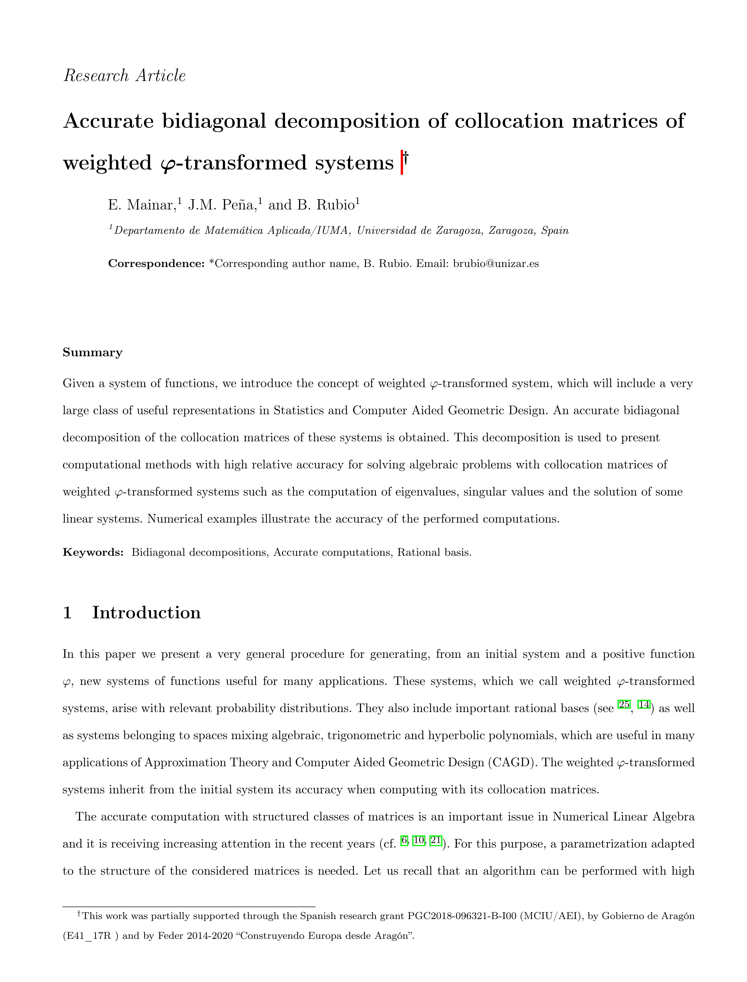 Accurate bidiagonal decomposition of collocation matrices of weighted ¿-transformed systems