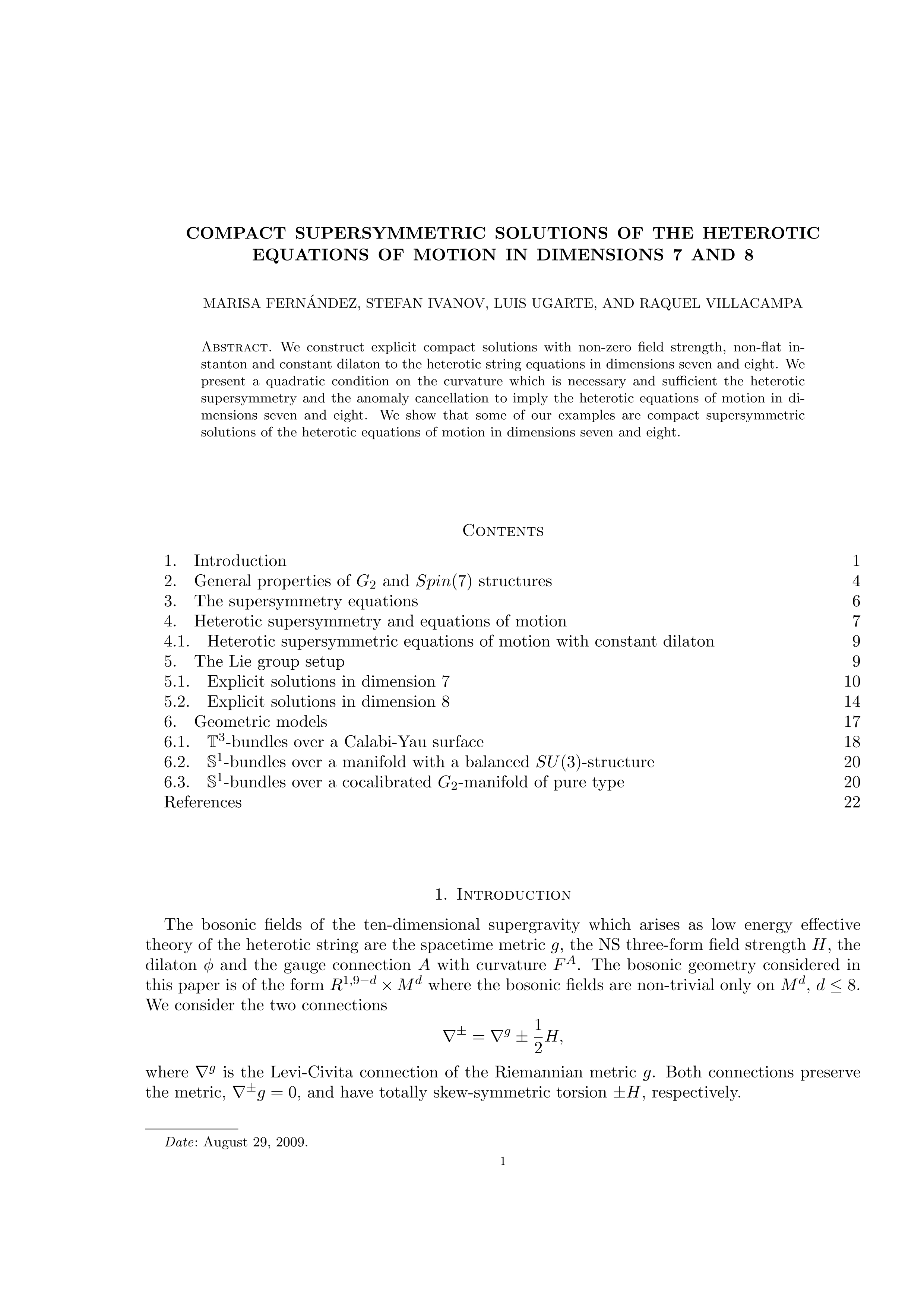 Compact supersymmetric solutions of the heterotic equations of motion in dimensions 7 and 8