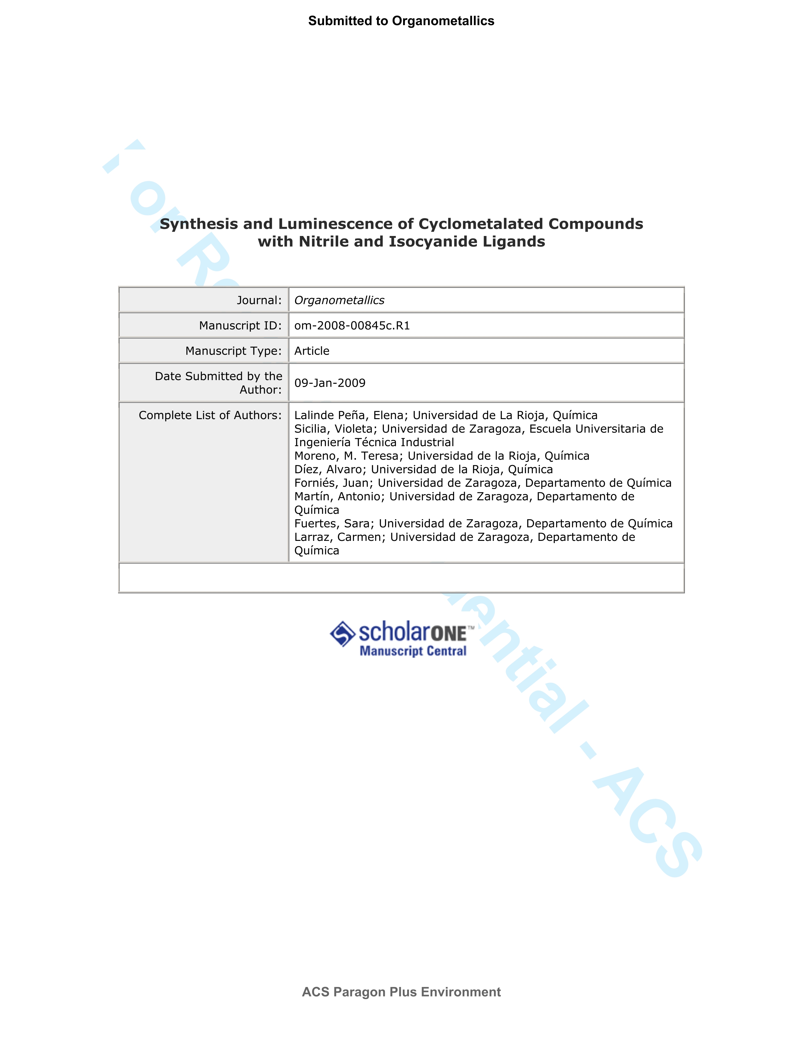 Synthesis and Luminescence of Cyclometalated Compounds with Nitrile and Isocyanide Ligands