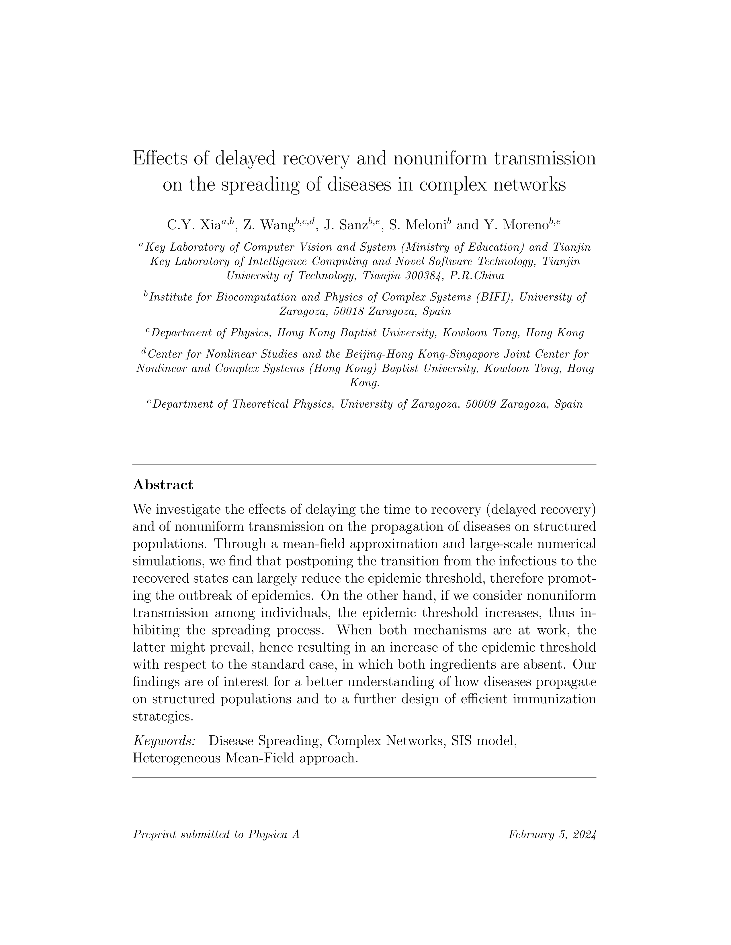 Effects of delayed recovery and nonuniform transmission on the spreading of diseases in complex networks