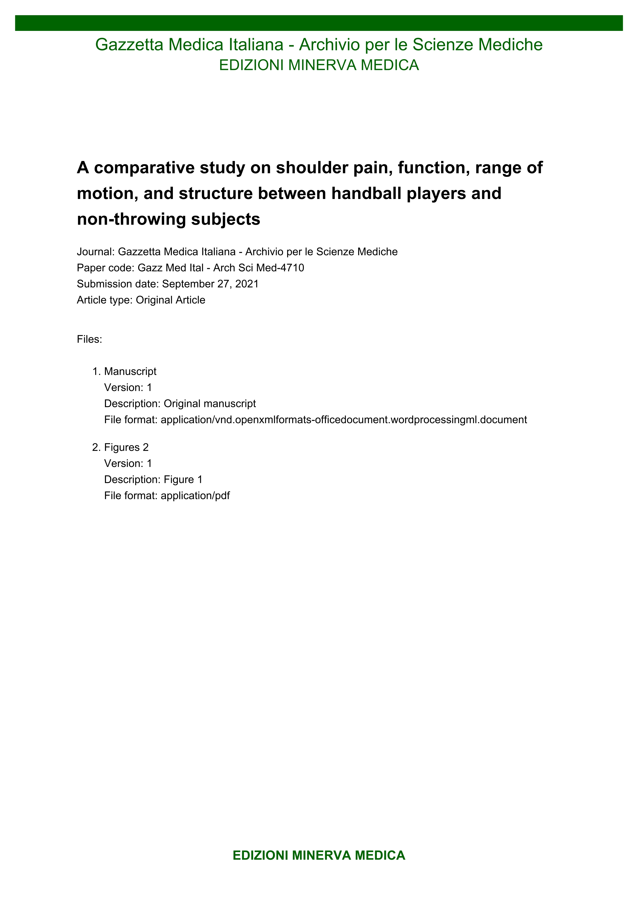 A comparative study on shoulder pain, function, range of motion, and structure between handball players and non-throwing subjects