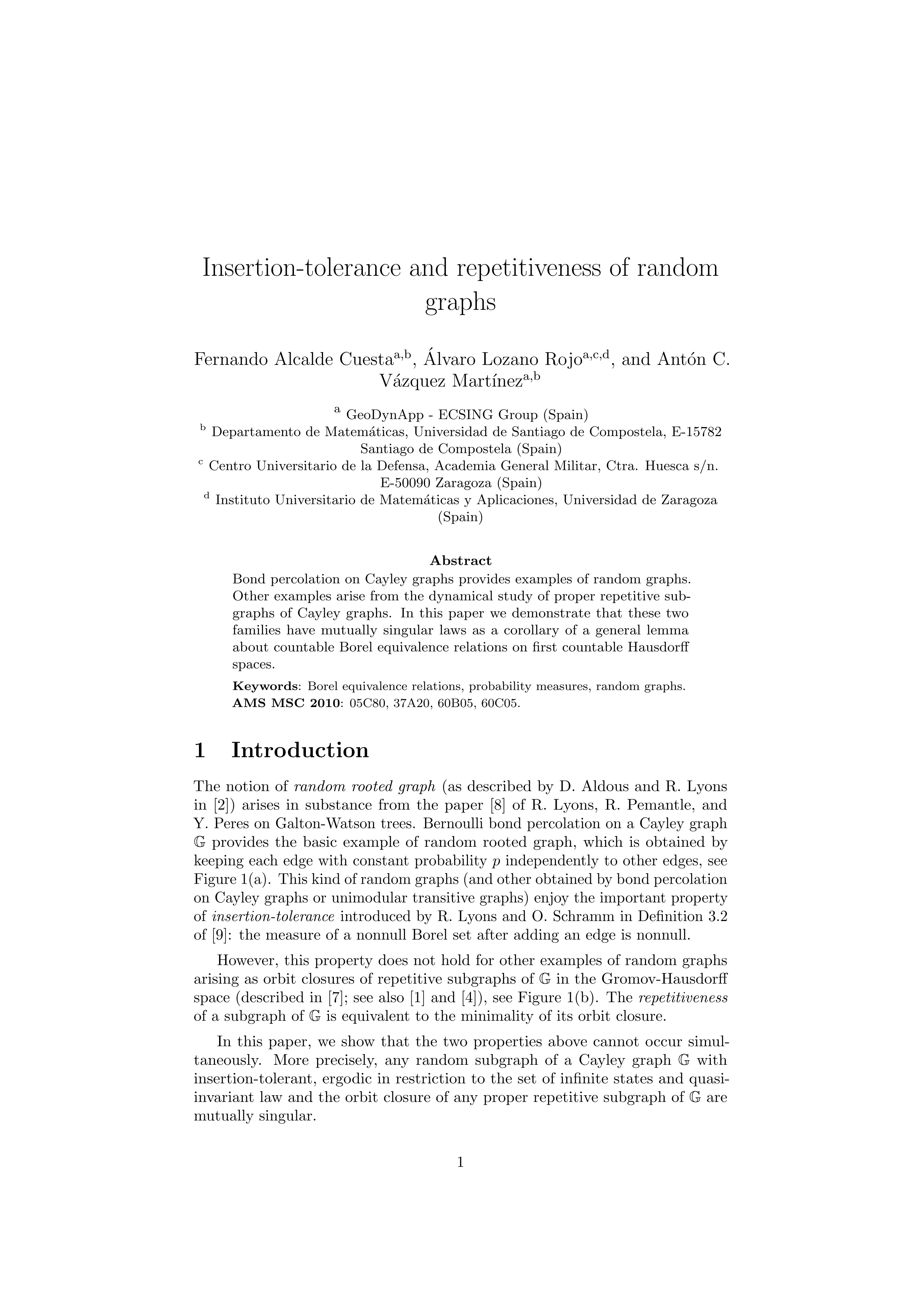 Insertion-tolerance and repetitiveness of random graphs
