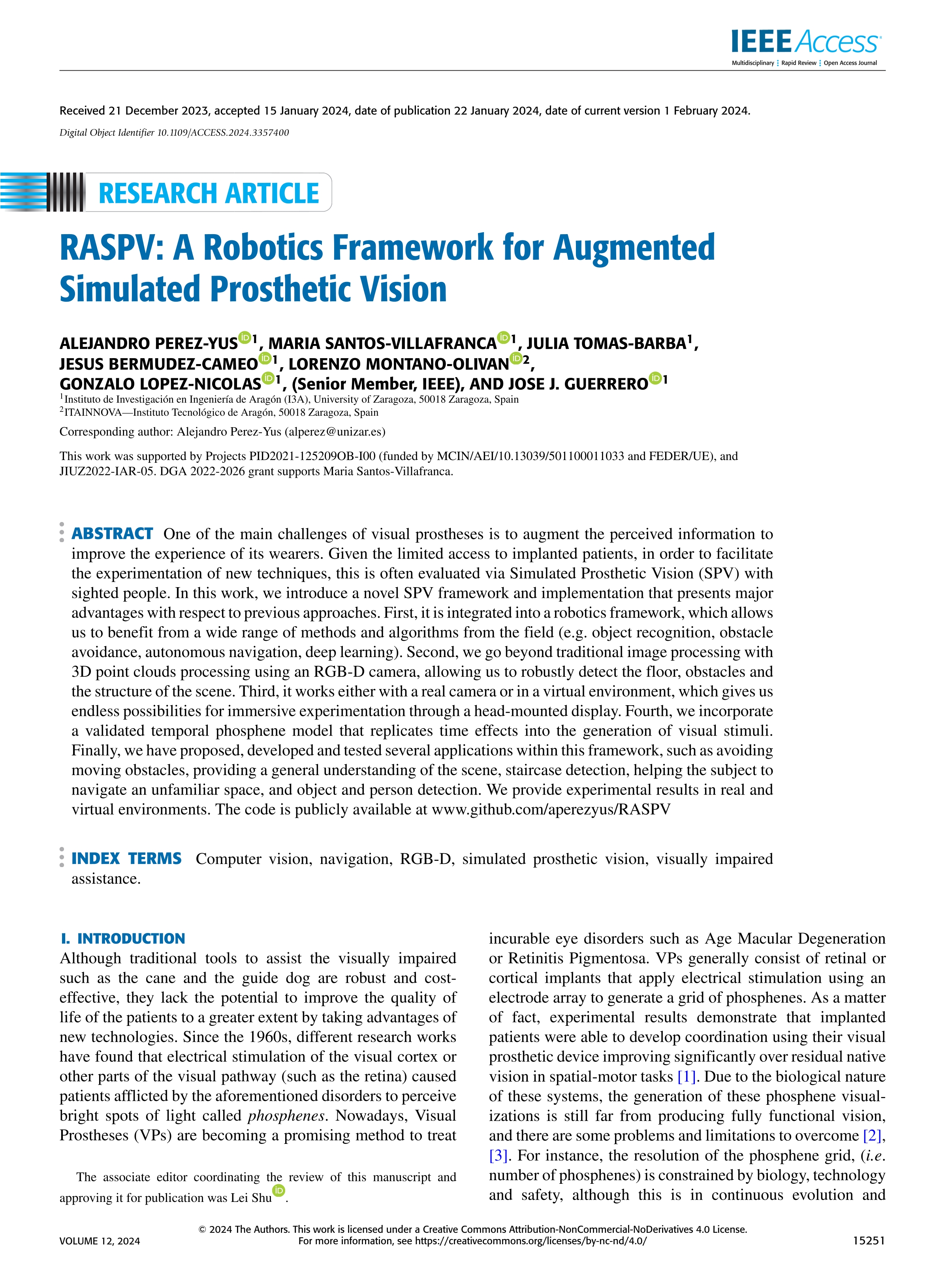 RASPV: A robotics framework for augmented simulated prosthetic vision