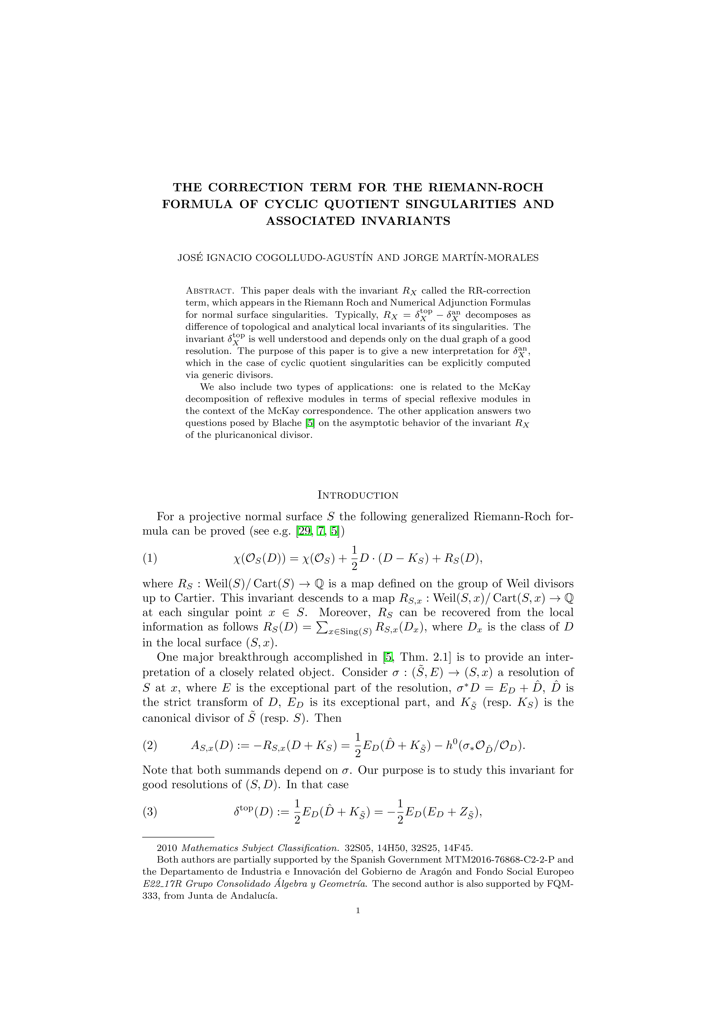 The correction term for the Riemann–Roch formula of cyclic quotient singularities and associated invariants