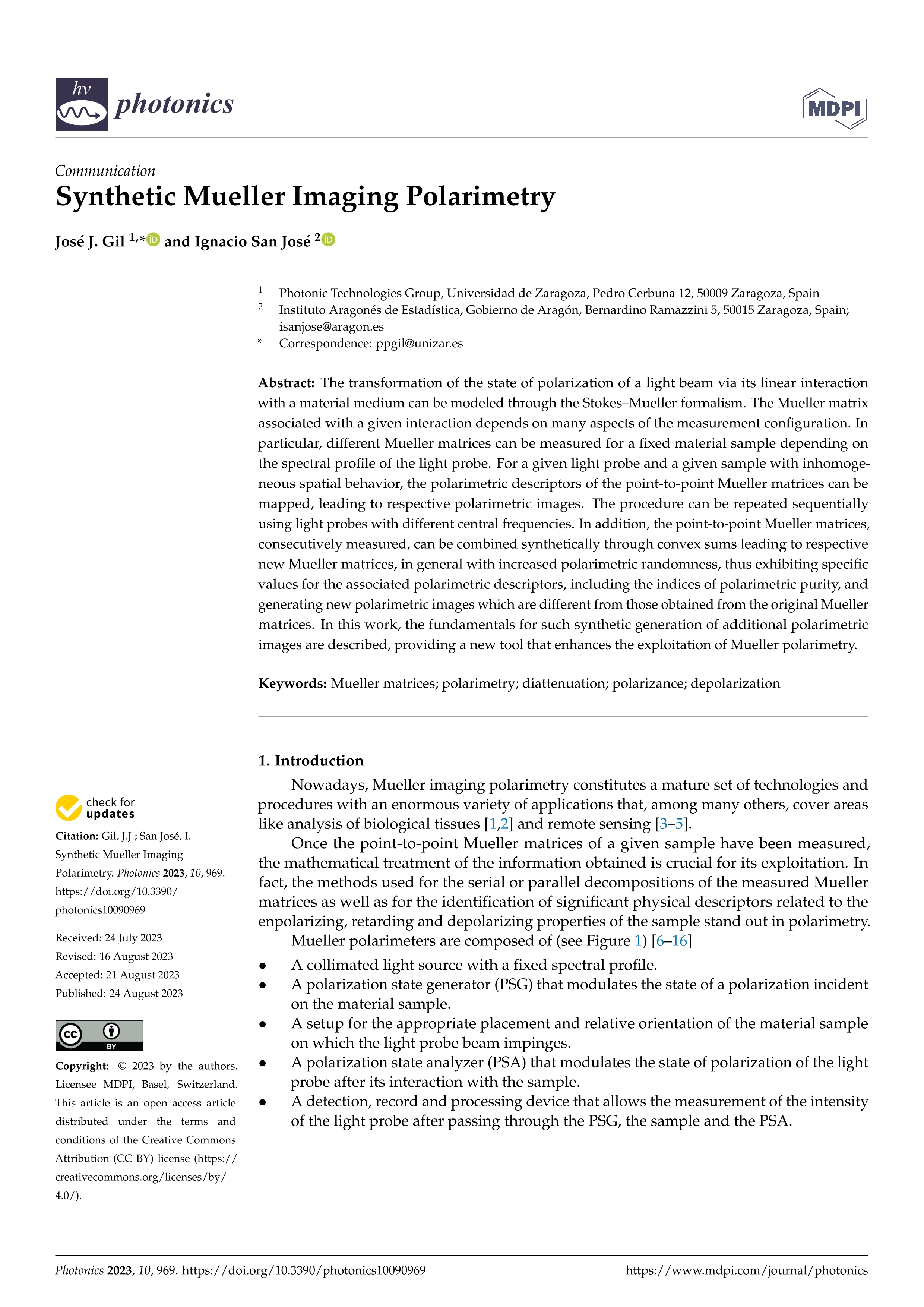 Synthetic Mueller Imaging Polarimetry
