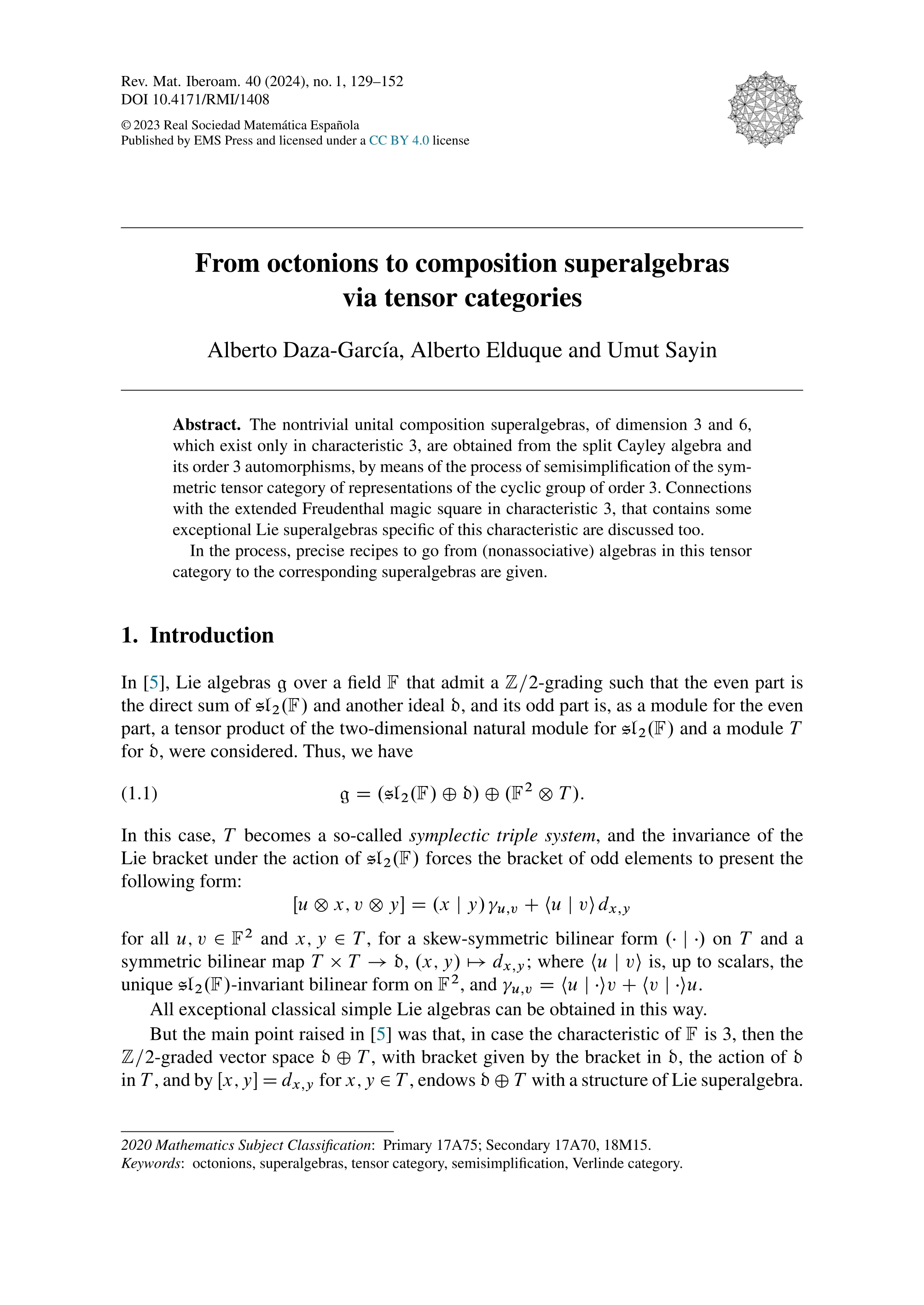 From octonions to composition superalgebras via tensor categories