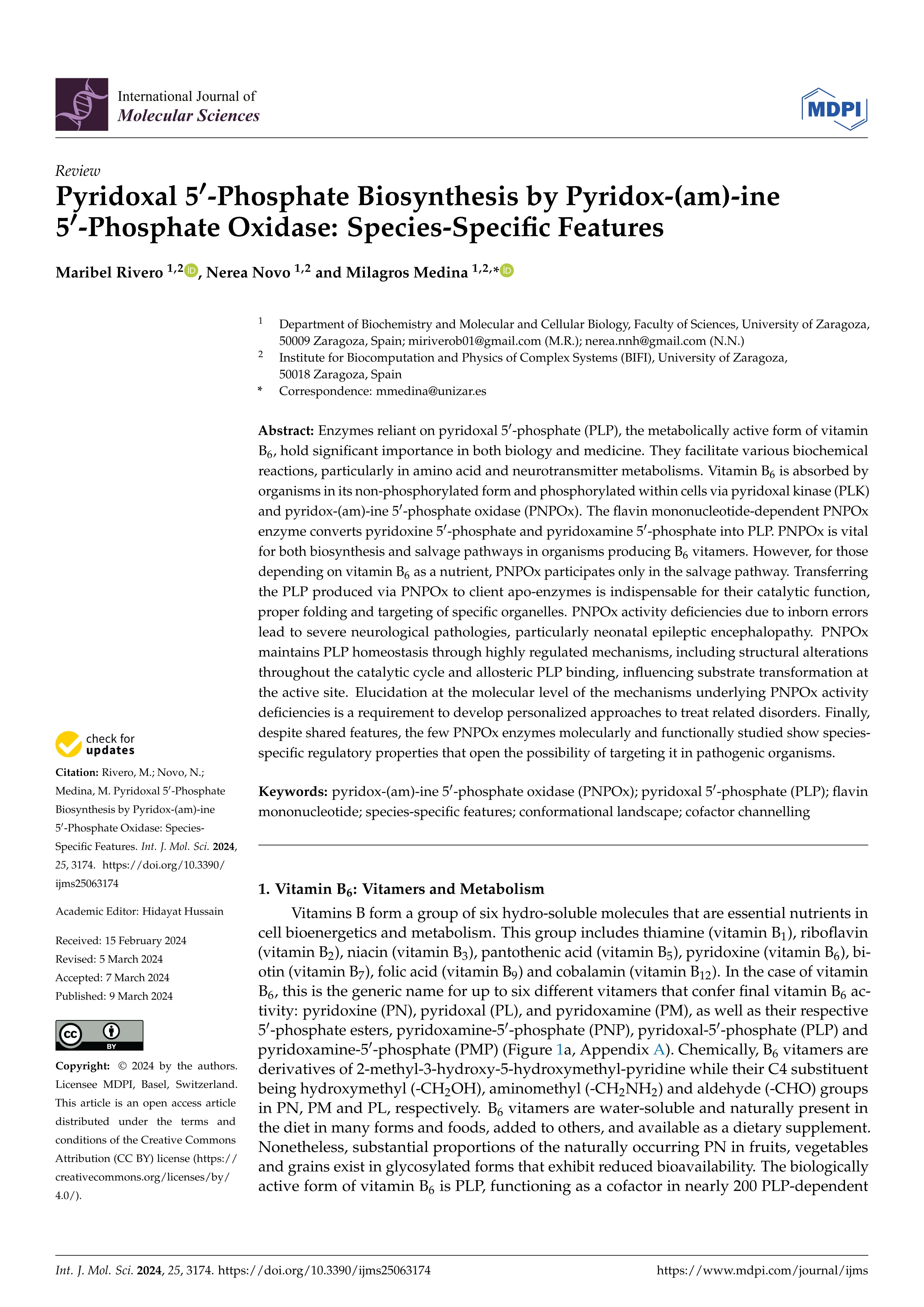 Pyridoxal 5'-phosphate biosynthesis by pyridox-(am)-ine 5'-phosphate oxidase: species-specific features