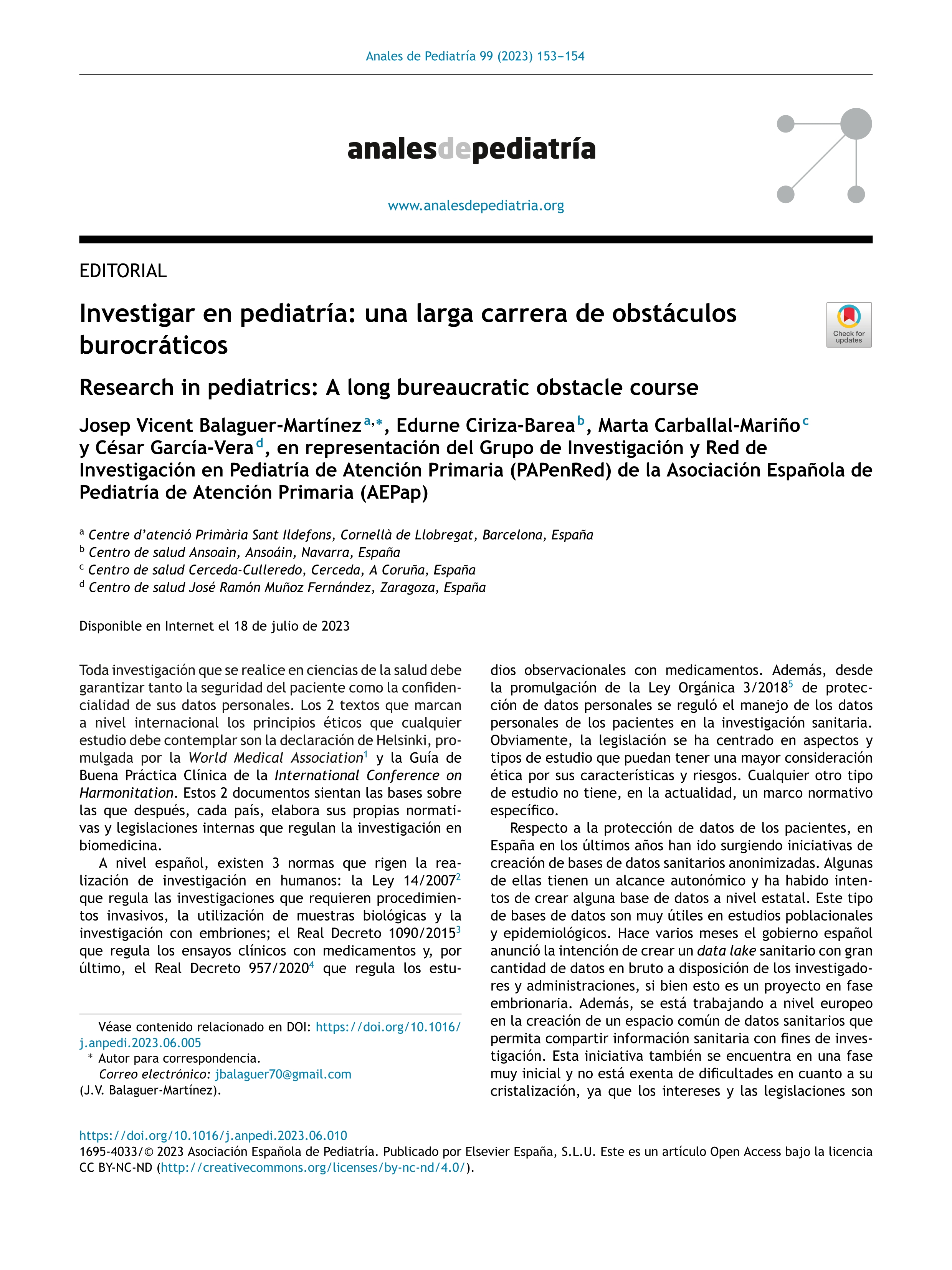 Investigar en pediatría: una larga carrera de obstáculos burocráticos