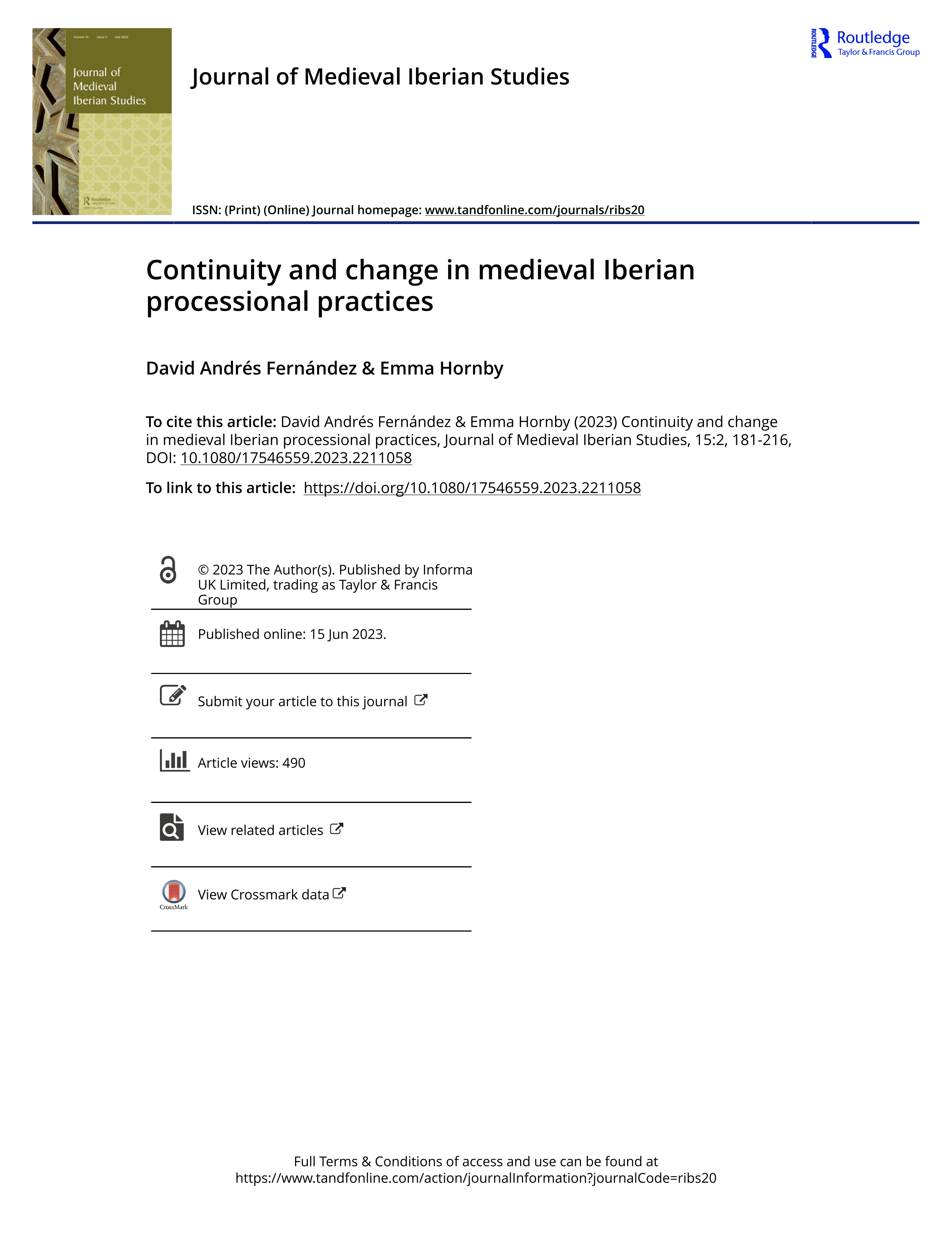 Continuity and change in medieval Iberian processional practices