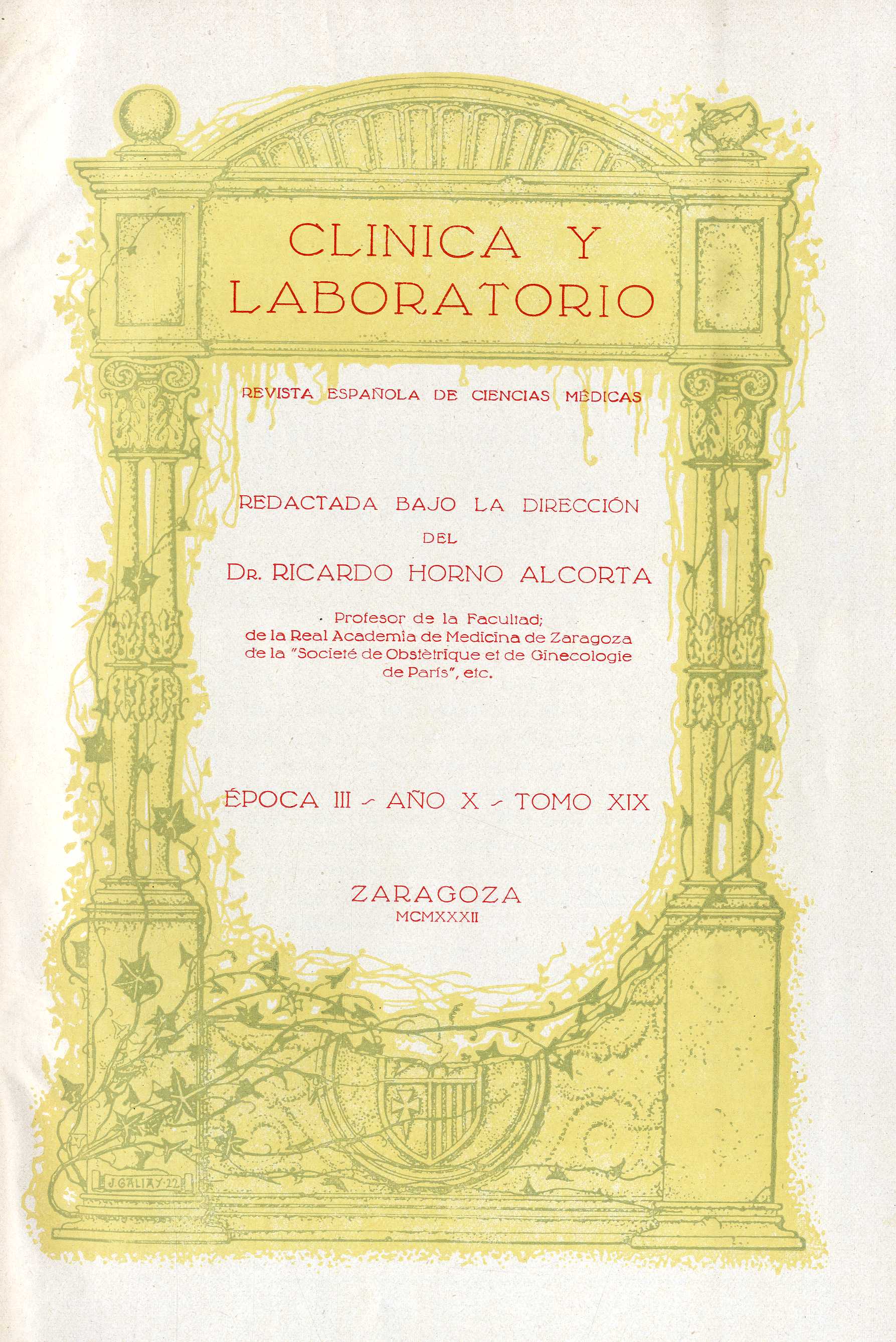 Clínica y laboratorio, 3ª época, v. 19-21, 19-21 (1932)