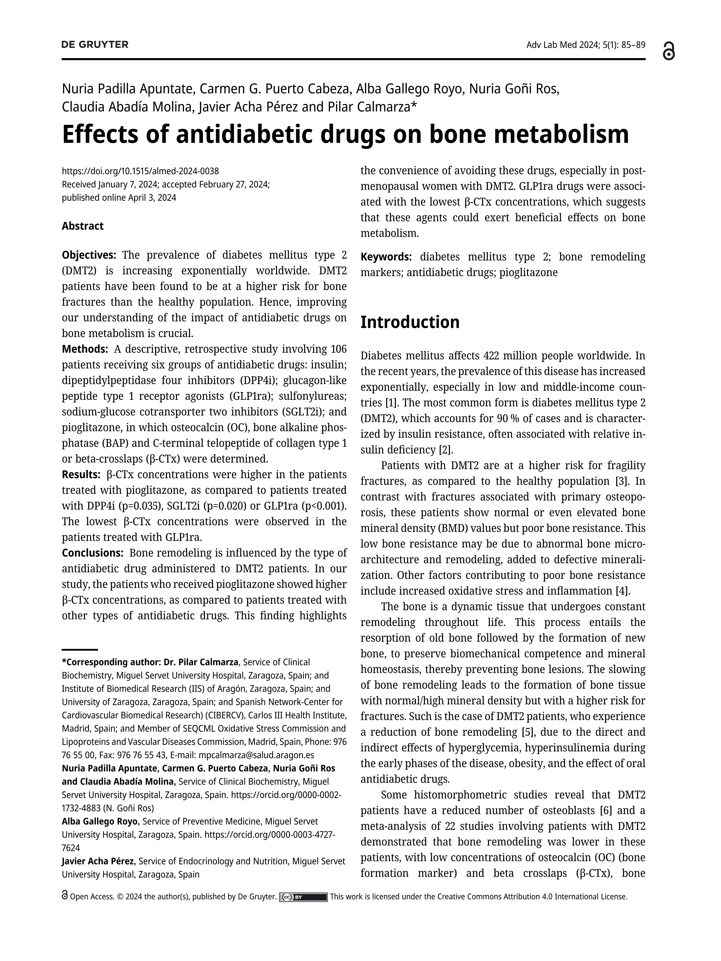 Effects of antidiabetic drugs on bone metabolism