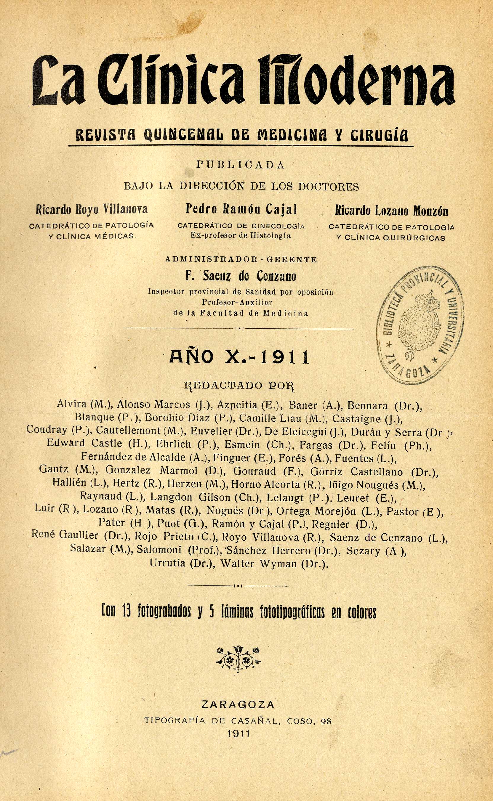 La Clínica Moderna, X (1911)