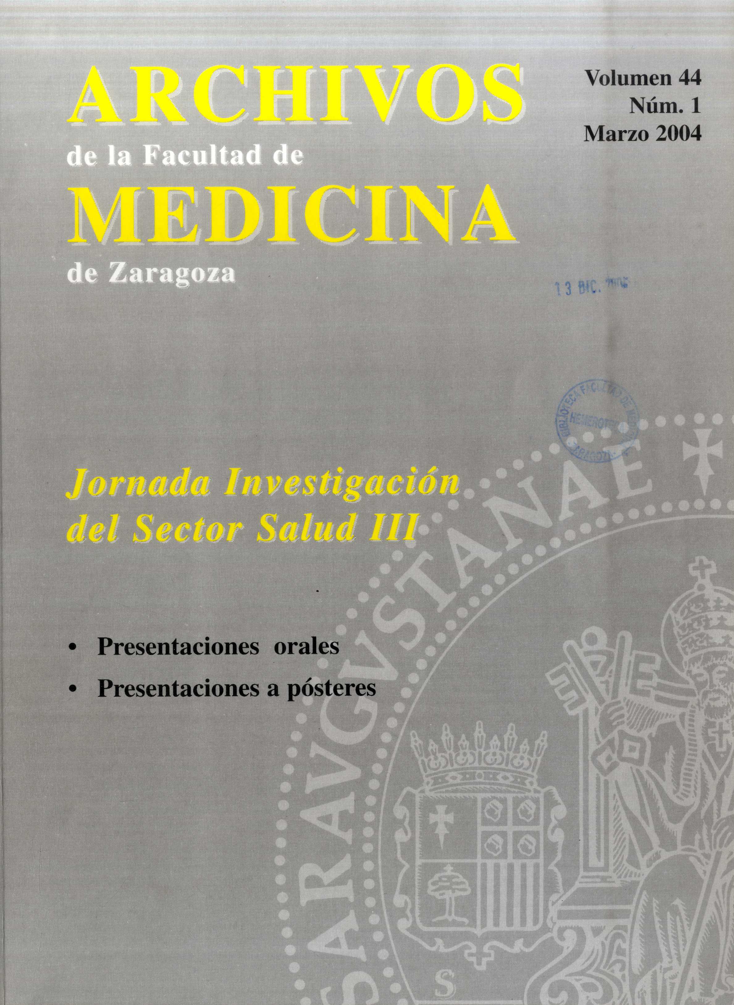 萨拉戈萨医学档案，第44卷，第44期（2004年）