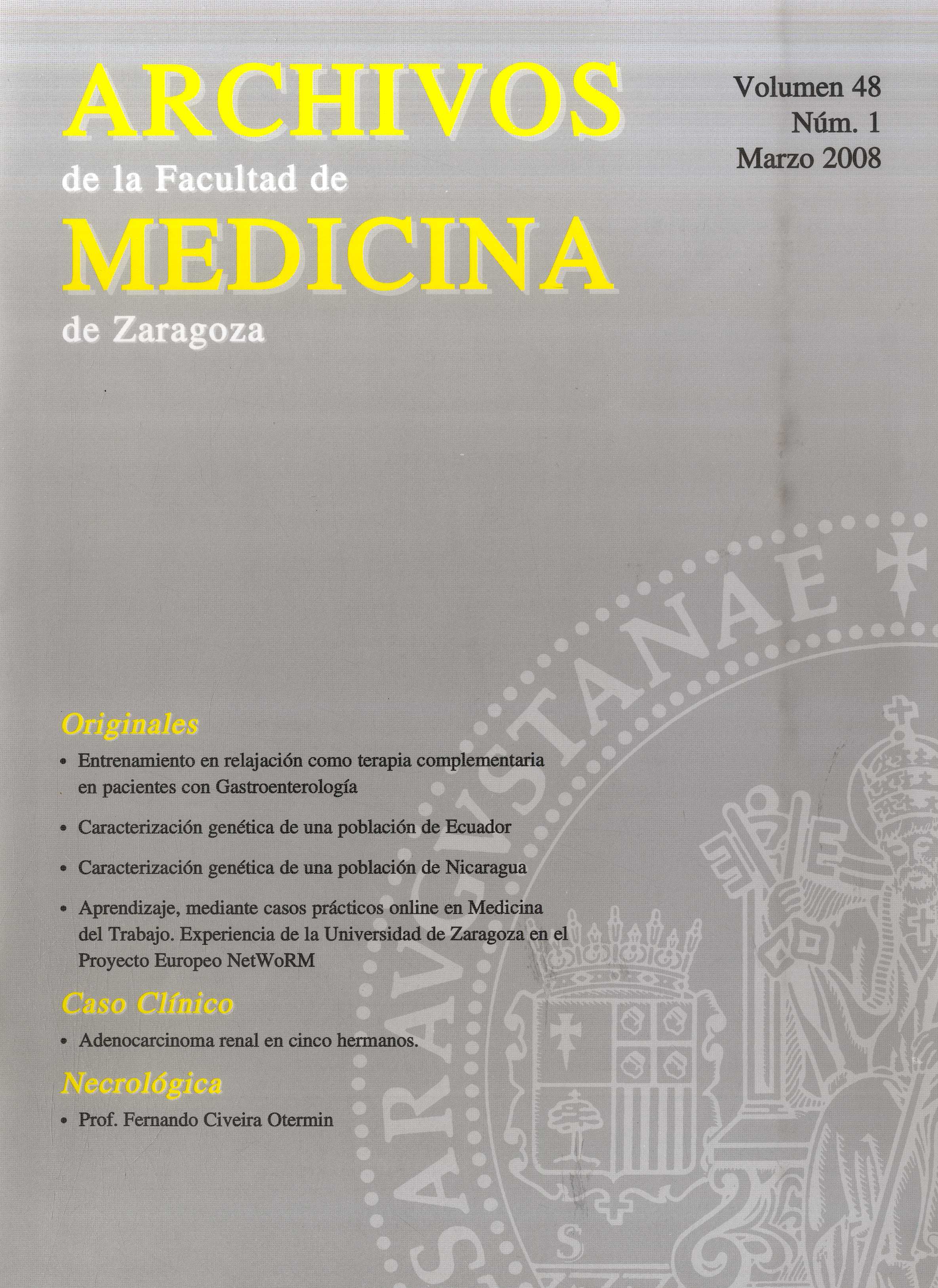 萨拉戈萨医学院档案，第48卷（2008年）