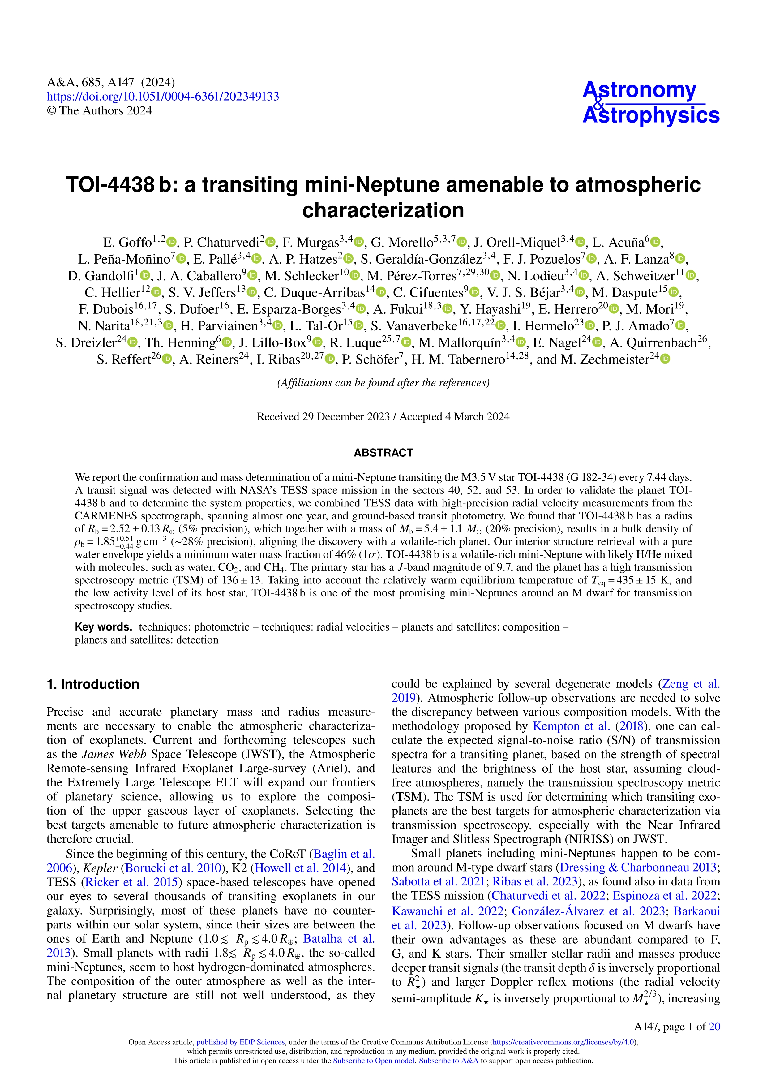 TOI-4438 b: a transiting mini-Neptune amenable to atmospheric characterization