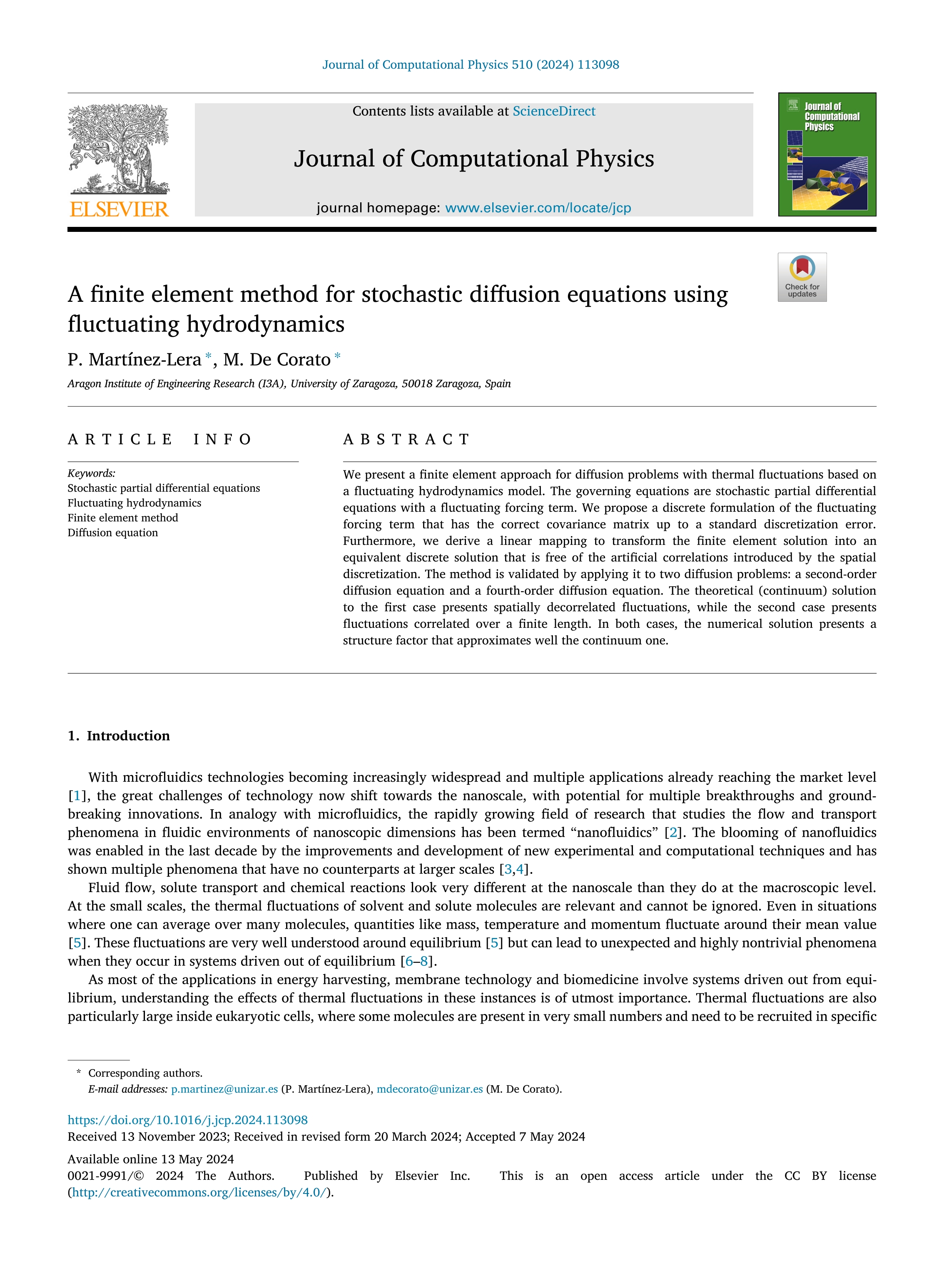 A finite element method for stochastic diffusion equations using fluctuating hydrodynamics