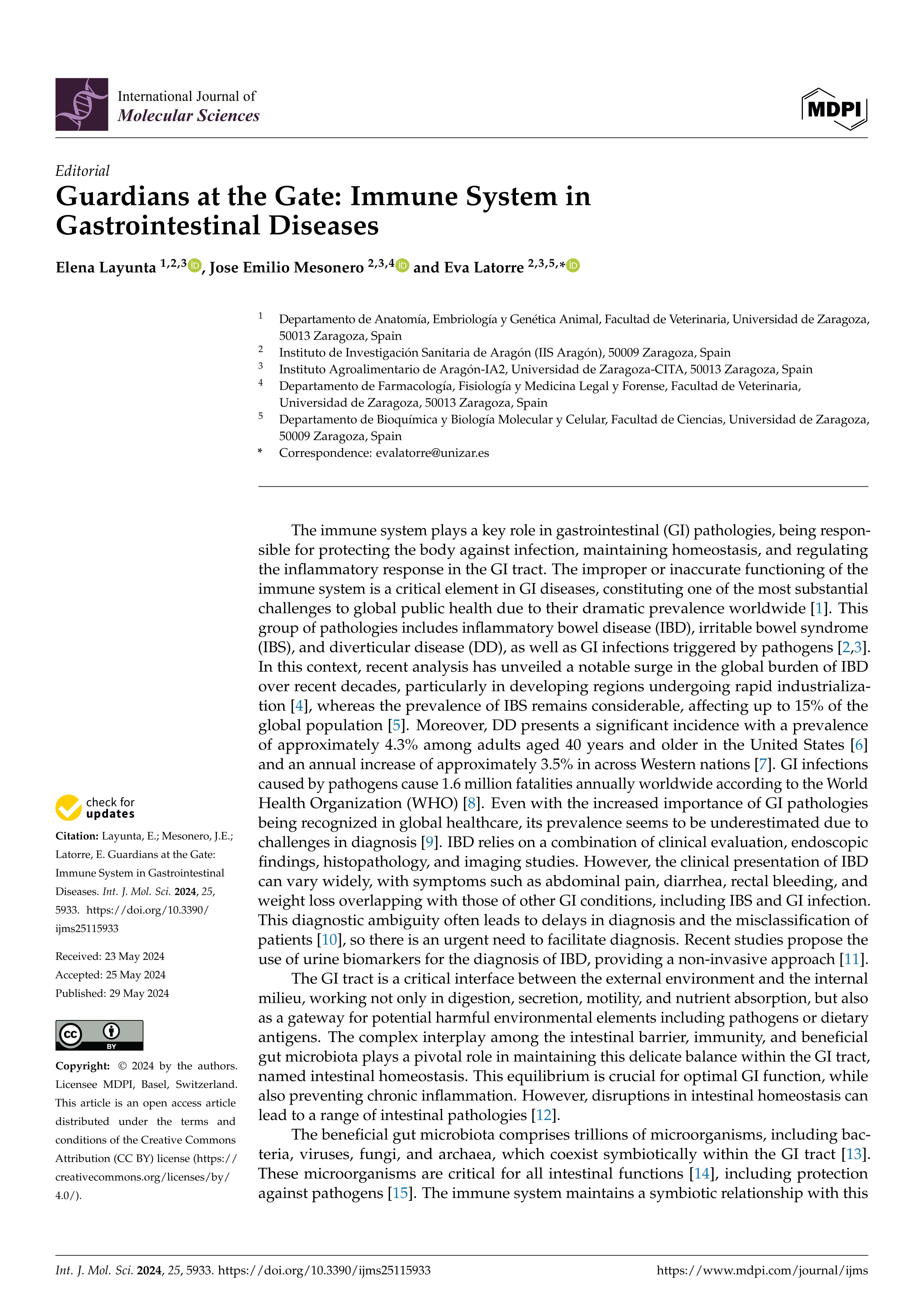 Guardians at the Gate: Immune System in Gastrointestinal Diseases