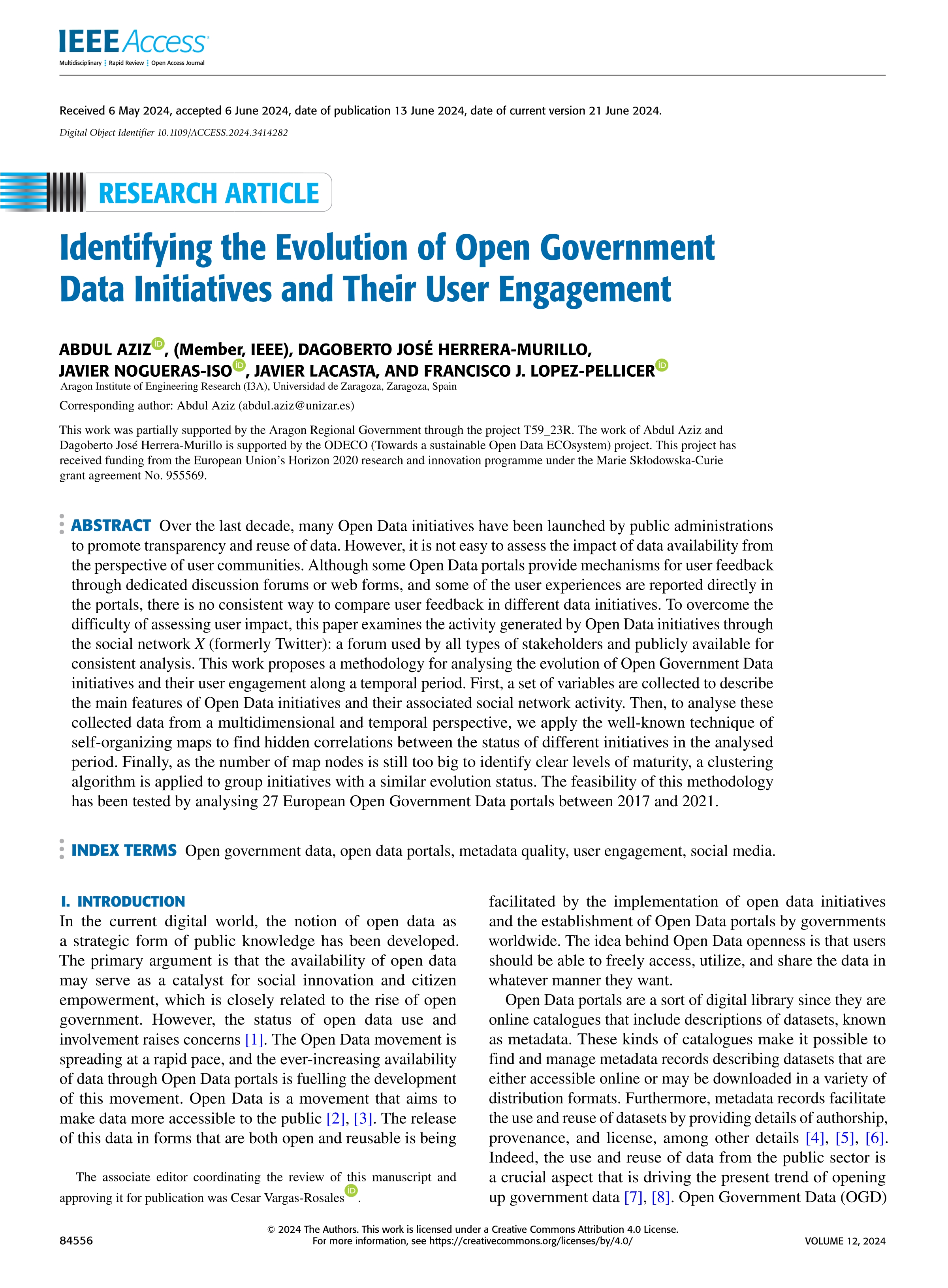 Identifying the Evolution of Open Government Data Initiatives and Their User Engagement