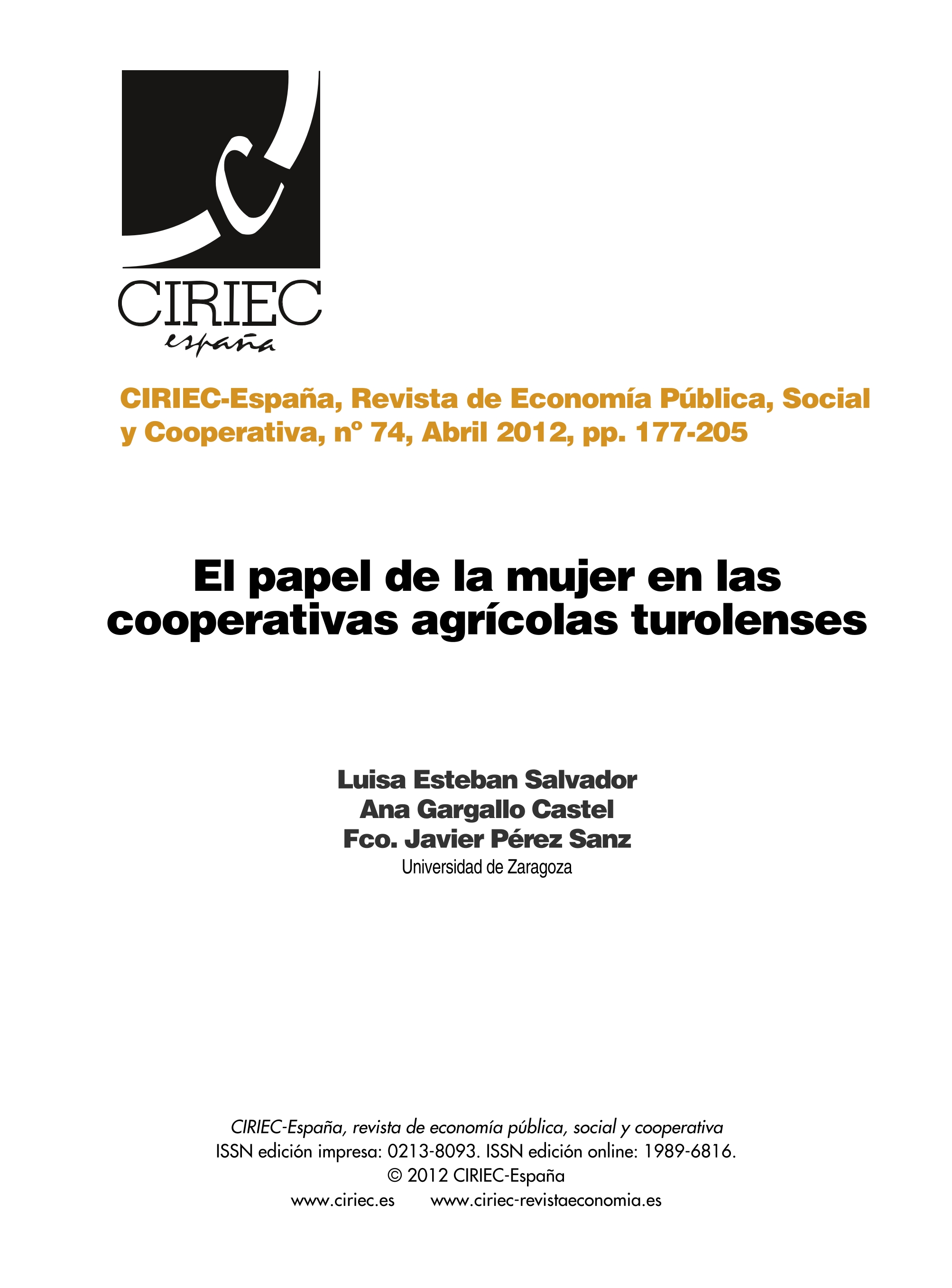 El papel de la mujer en las cooperativas agrícolas turolenses