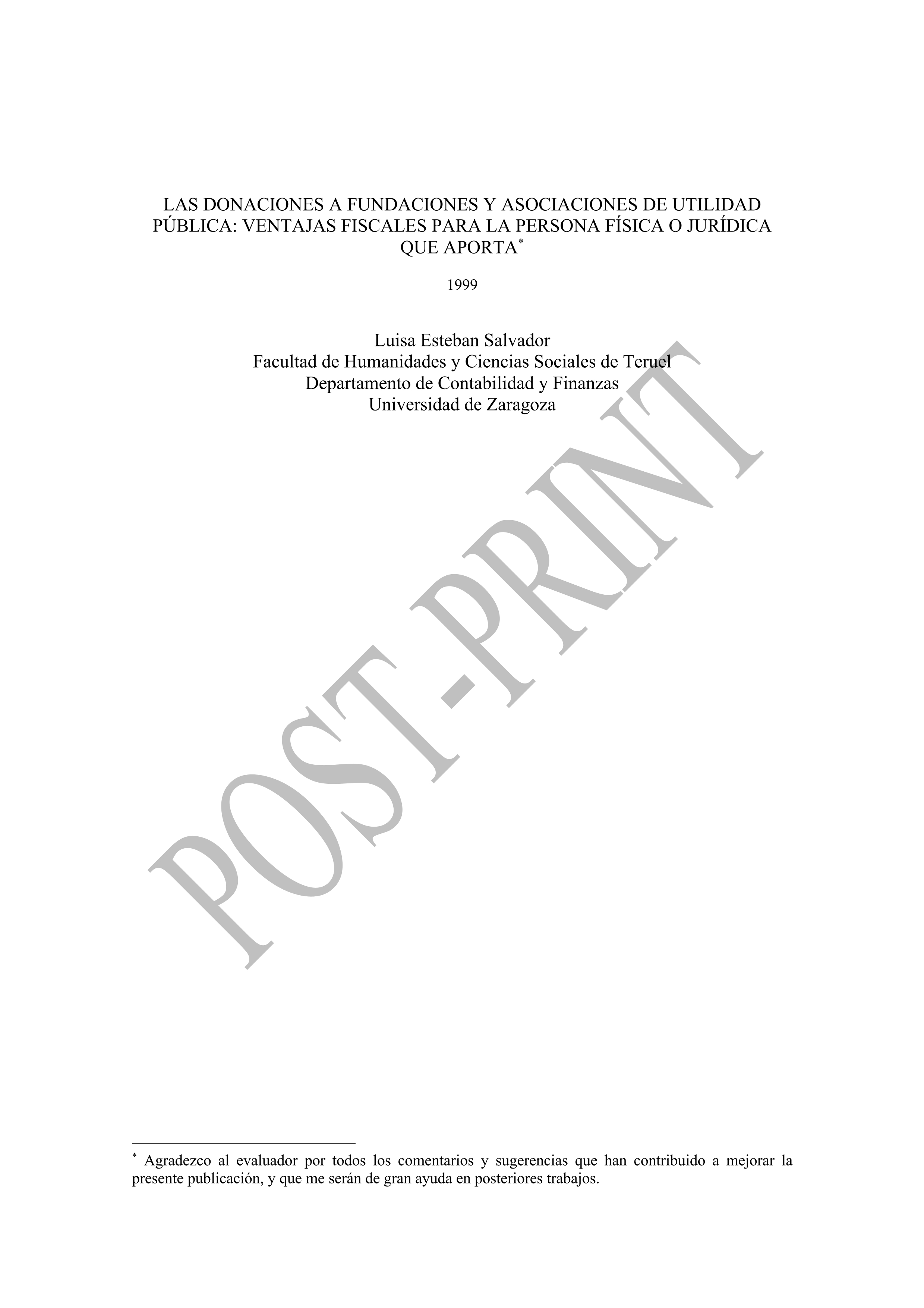 Las donaciones a fundaciones y asociaciones de utilidad pública: ventajas fiscales para la persona física o jurídica que aporta