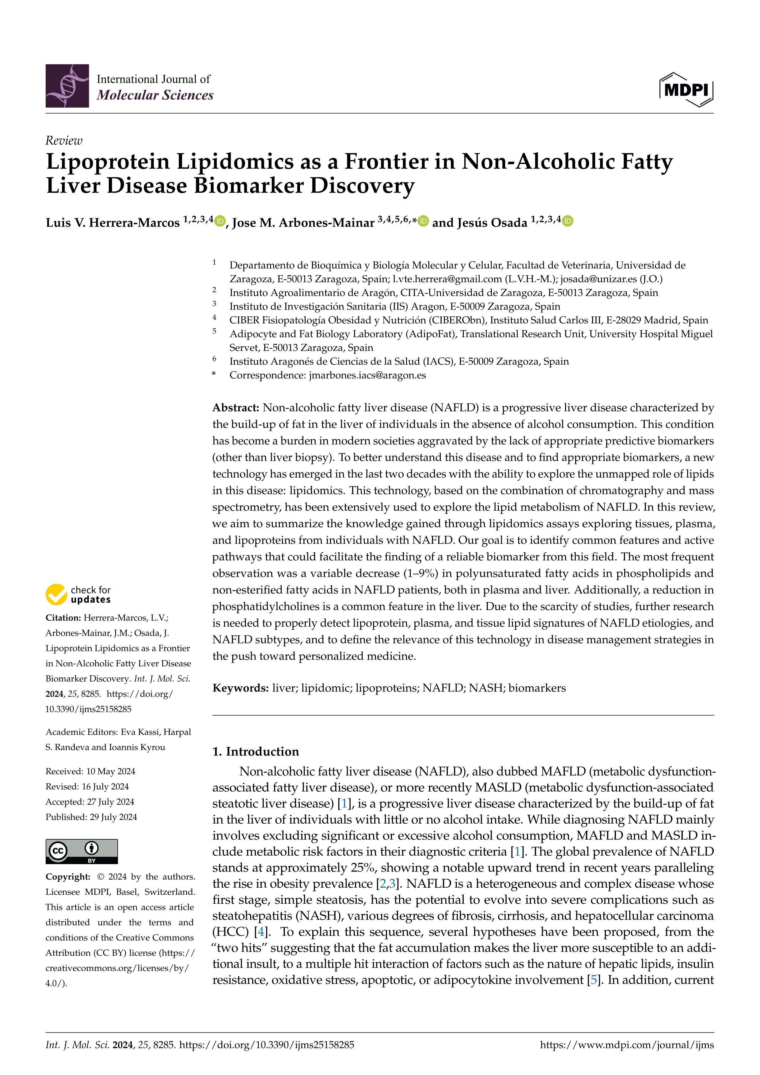 Lipoprotein Lipidomics as a Frontier in Non-Alcoholic Fatty Liver Disease Biomarker Discovery