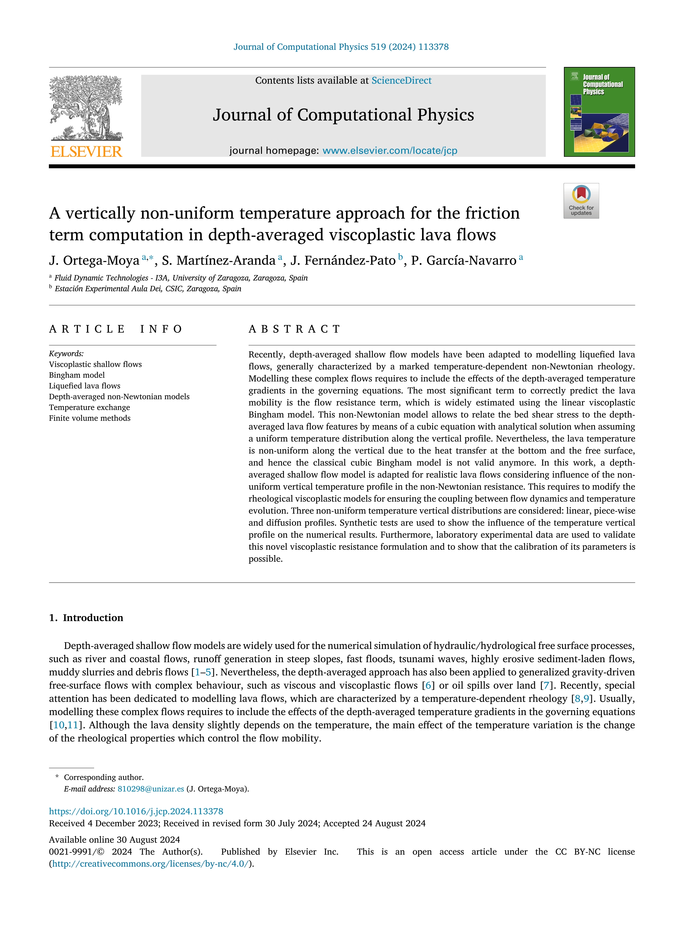 A vertically non-uniform temperature approach for the friction term computation in depth-averaged viscoplastic lava flows