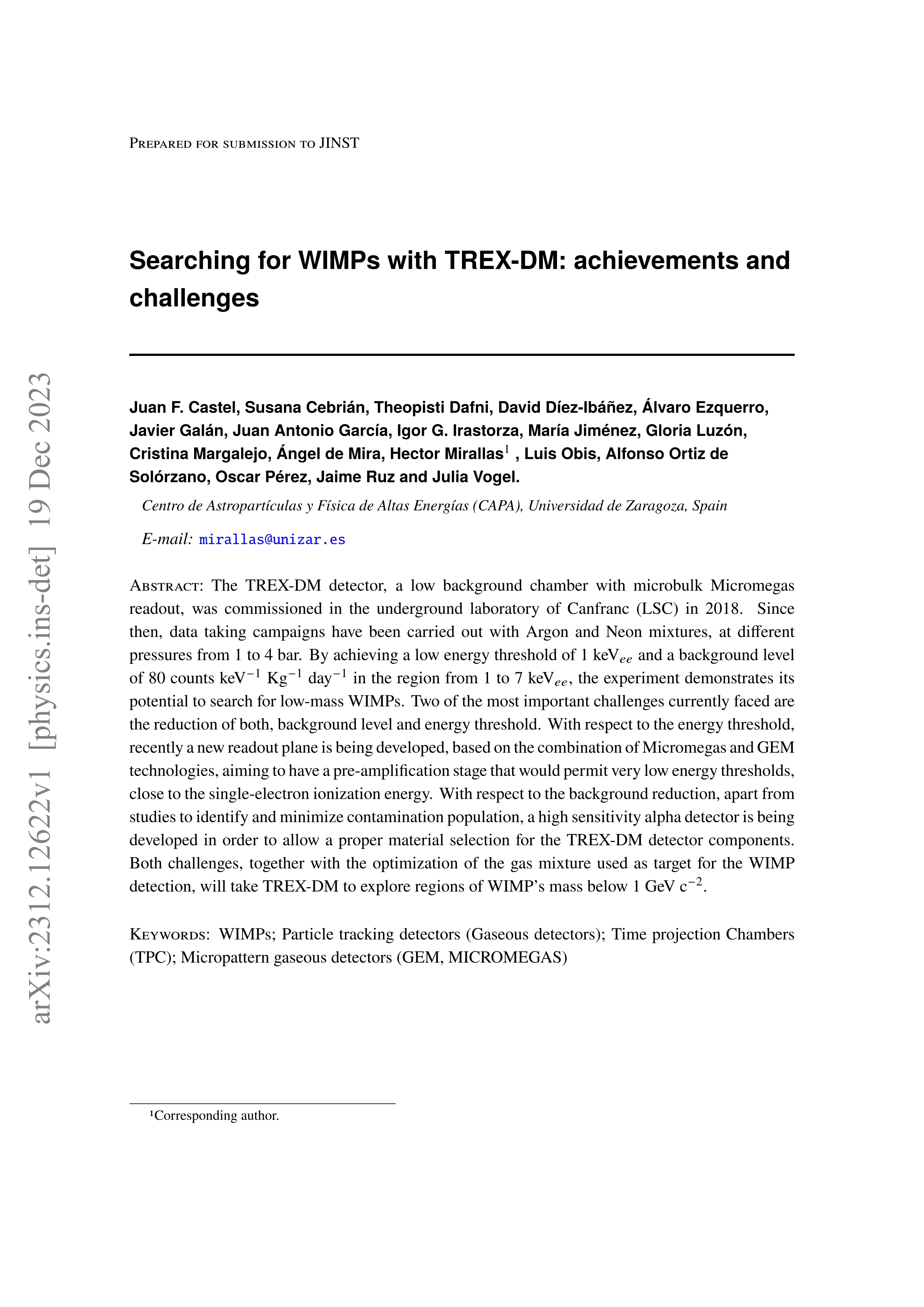 Searching for WIMPs with TREX-DM: achievements and challenges